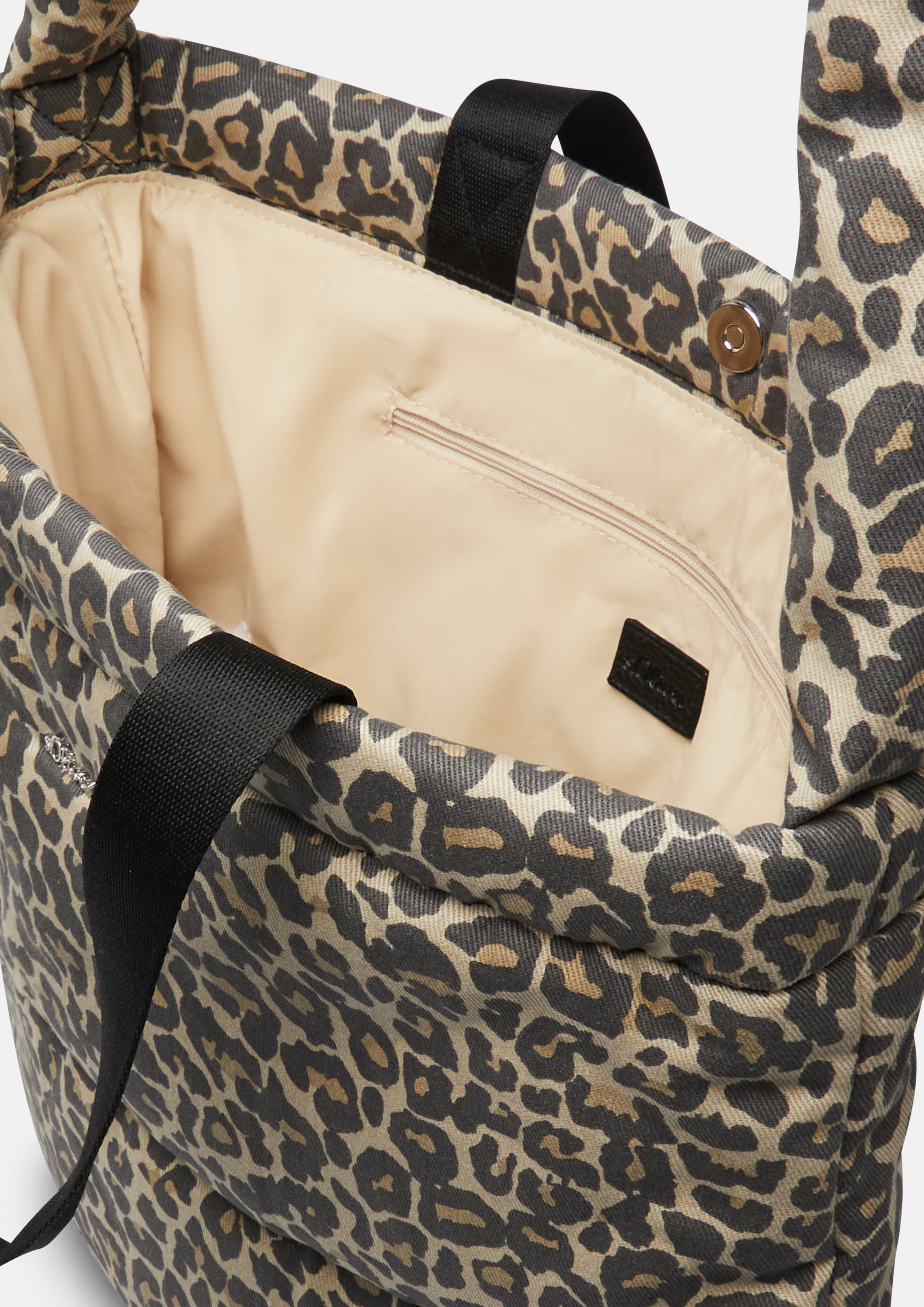 Femmes Sac à motif animalier et fermeture magnétique en brun de s.Oliver
