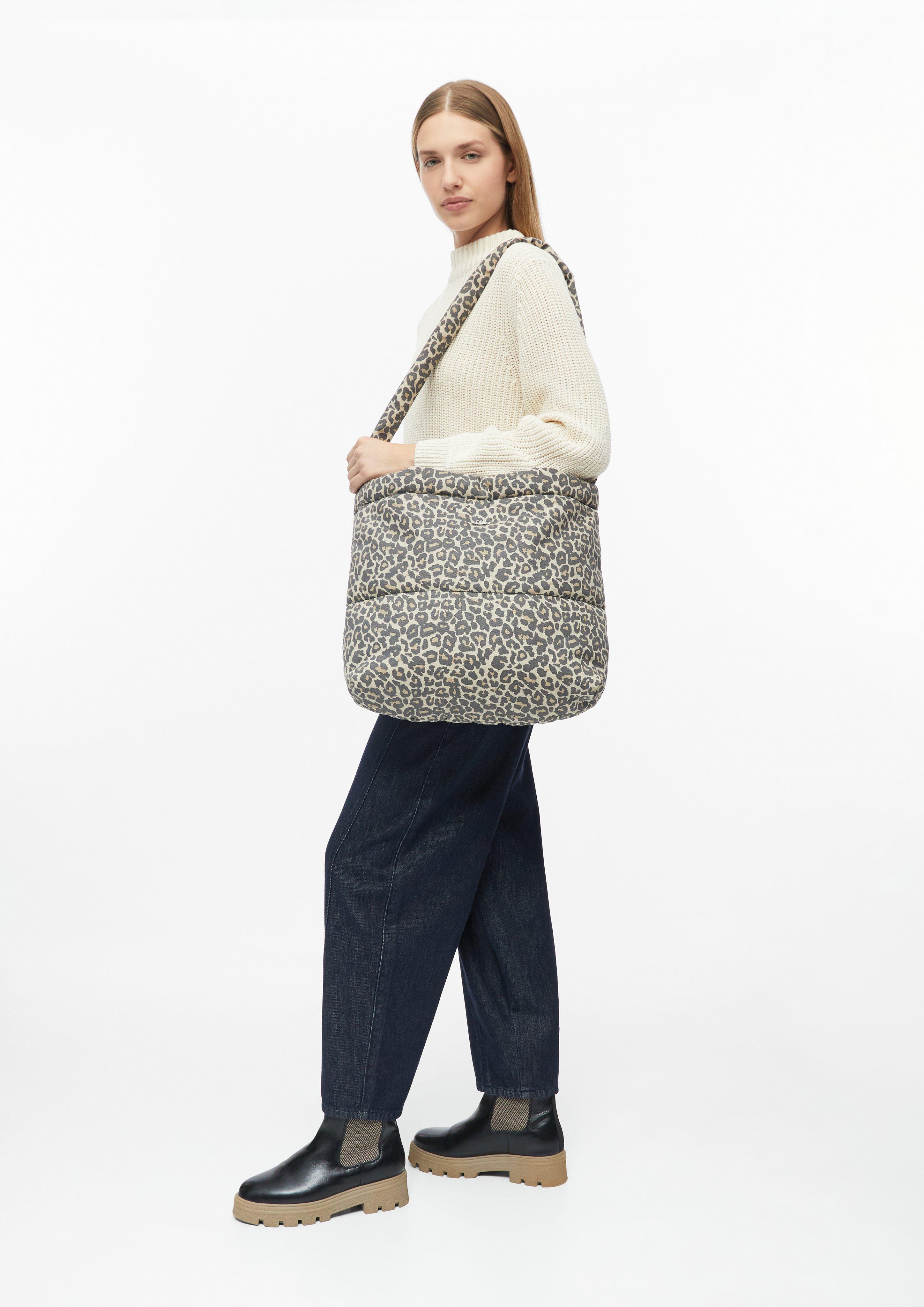 Femmes Sac à motif animalier et fermeture magnétique en brun de s.Oliver
