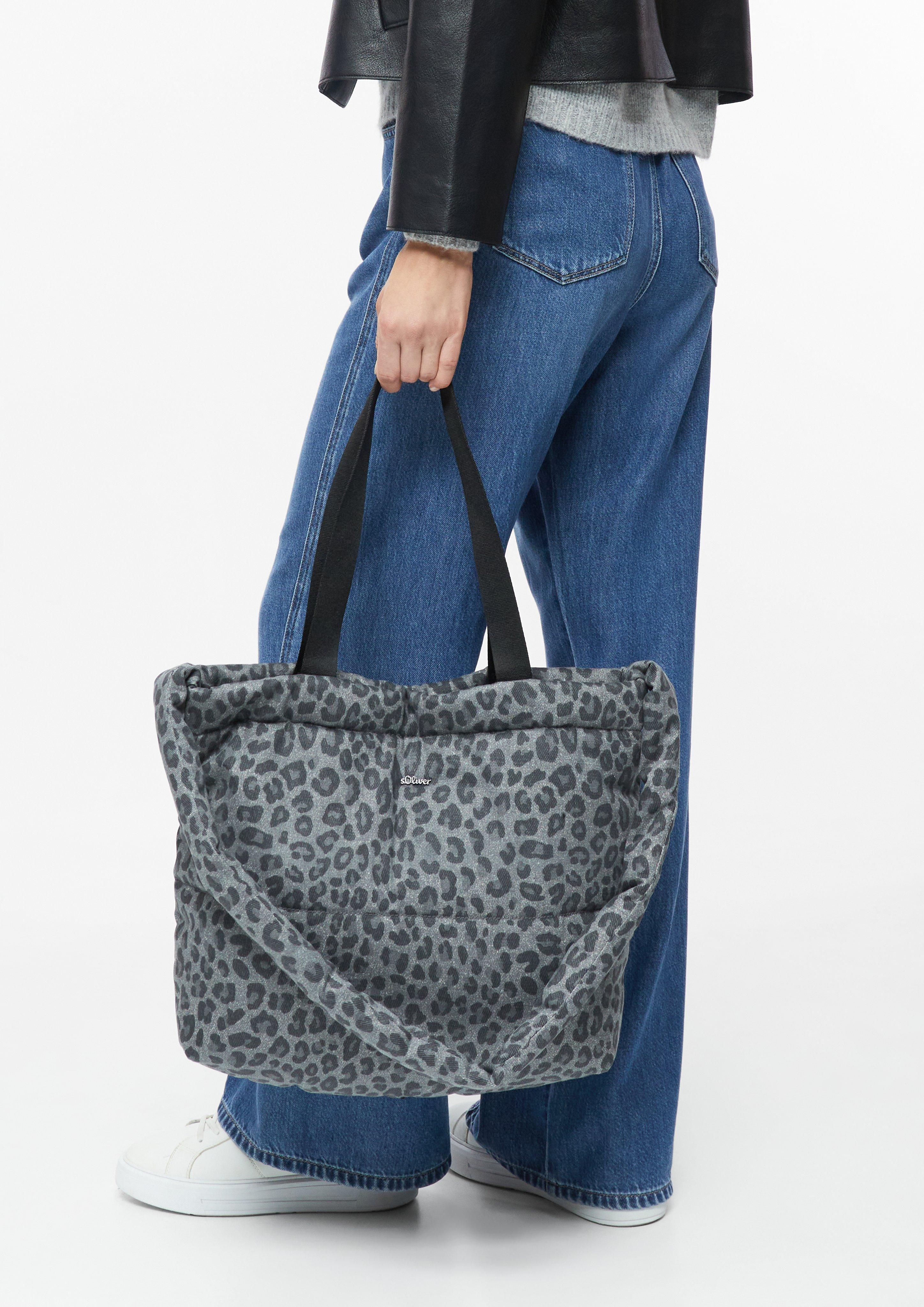 Femmes Sac à motif animalier et fermeture magnétique en gris de s.Oliver