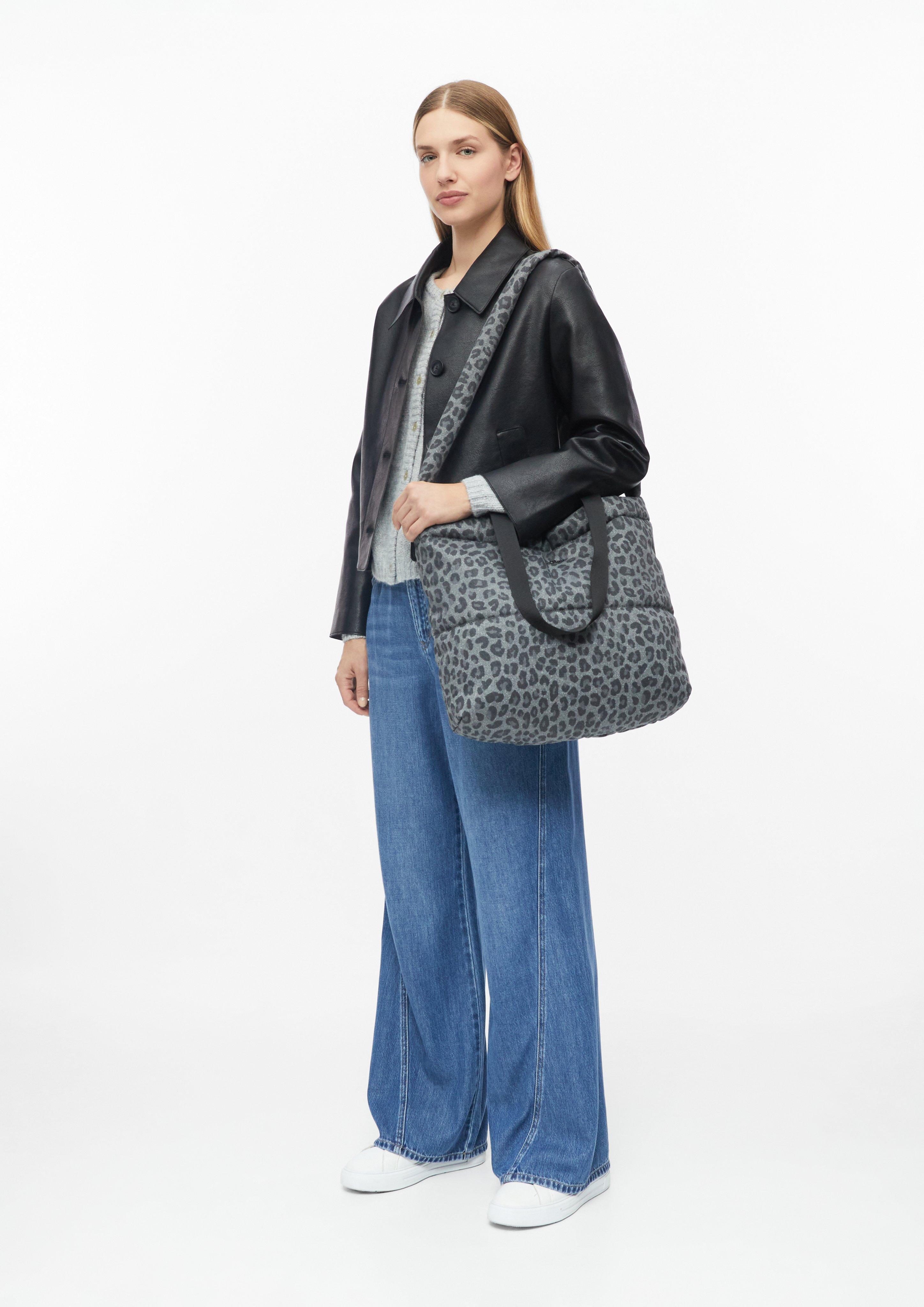Femmes Sac à motif animalier et fermeture magnétique en gris de s.Oliver