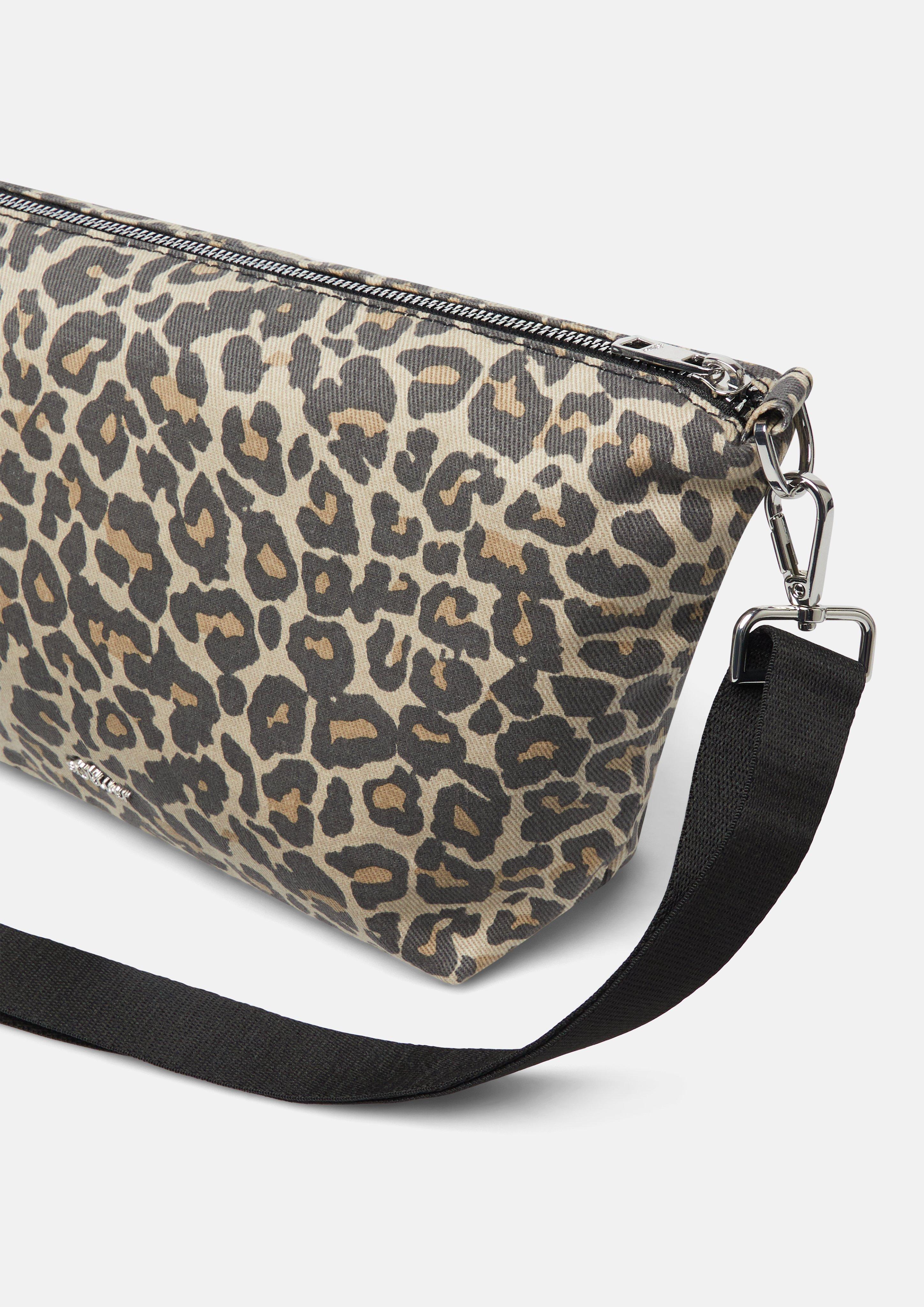 Femmes Sac à bandoulière à motif animalier et compartiment zippé en brun de s.Oliver