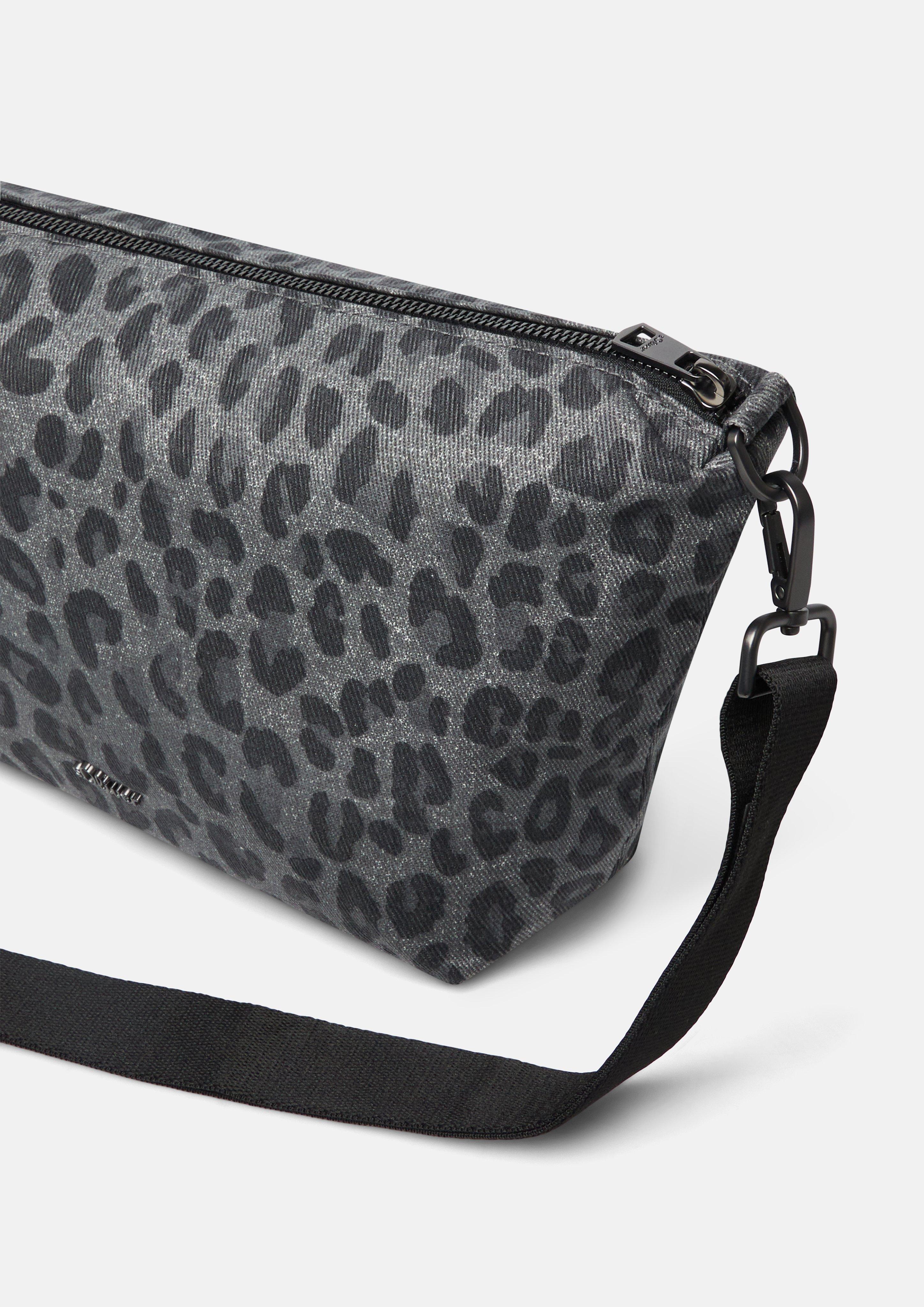 Femmes Sac à bandoulière à motif animalier et compartiment zippé en gris de s.Oliver