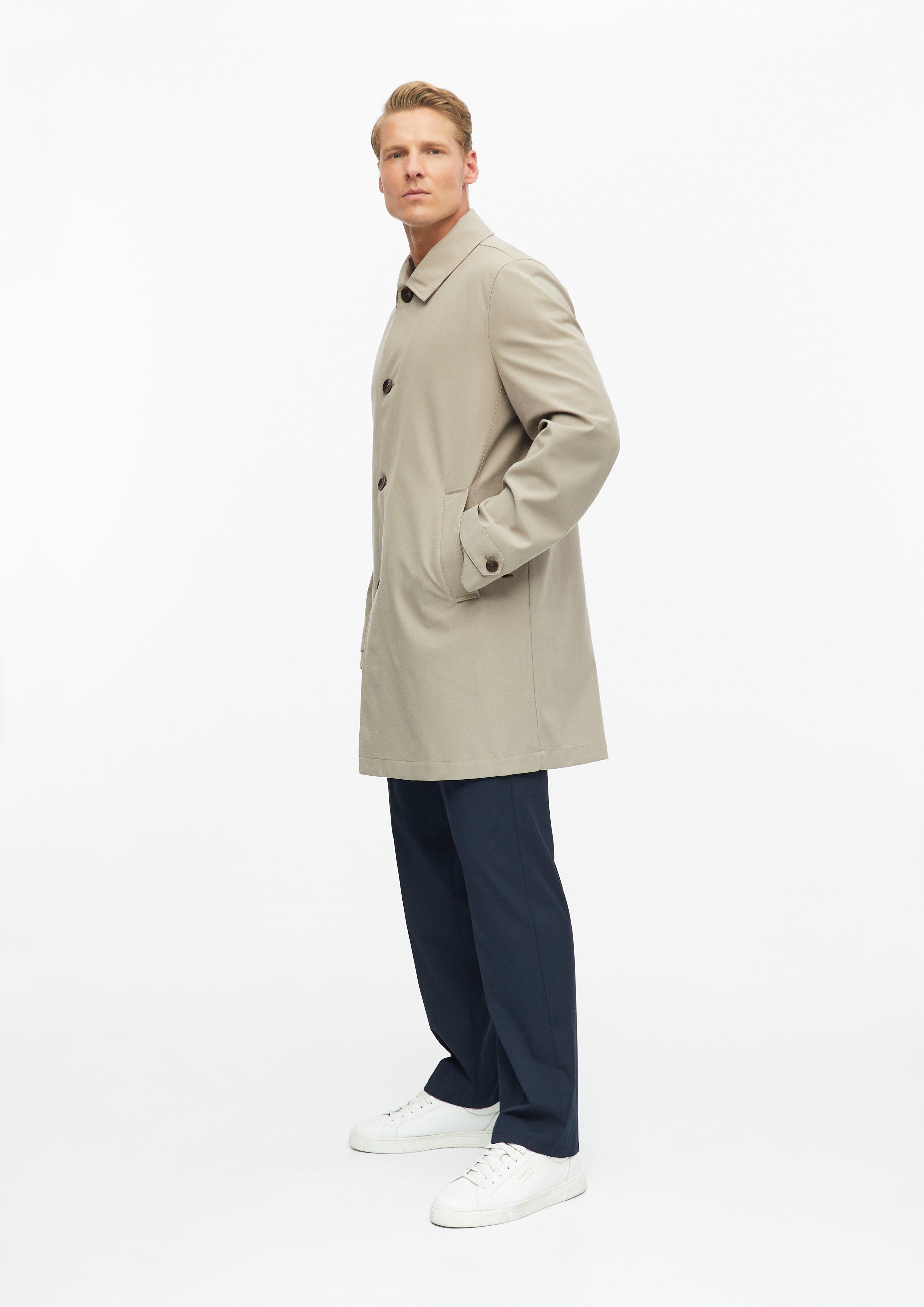 Herren Wasserabweisender Trenchcoat mit Steppfutter in braun von s.Oliver BLACK LABEL