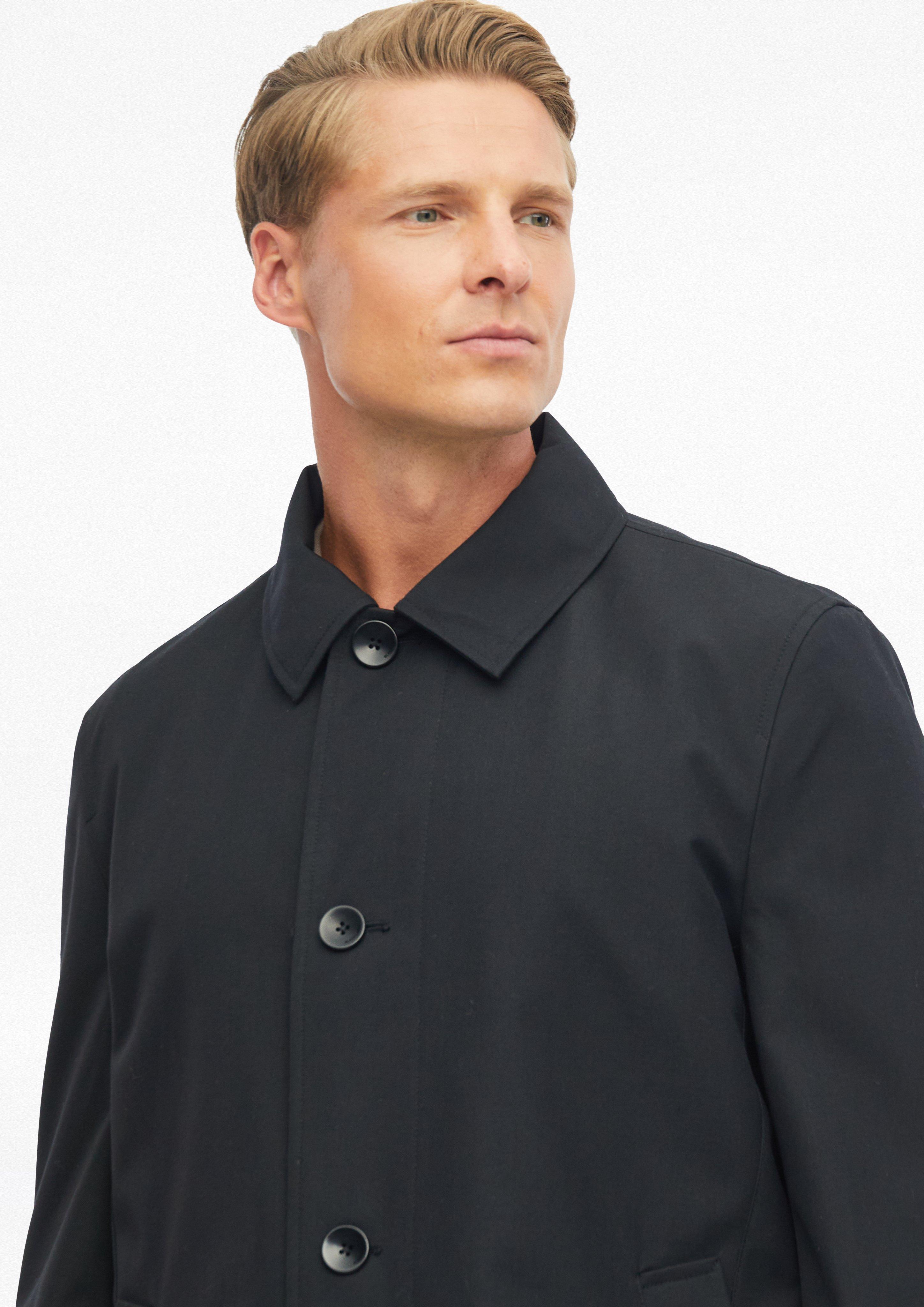 Herren Wasserabweisender Trenchcoat mit Steppfutter in schwarz von s.Oliver BLACK LABEL