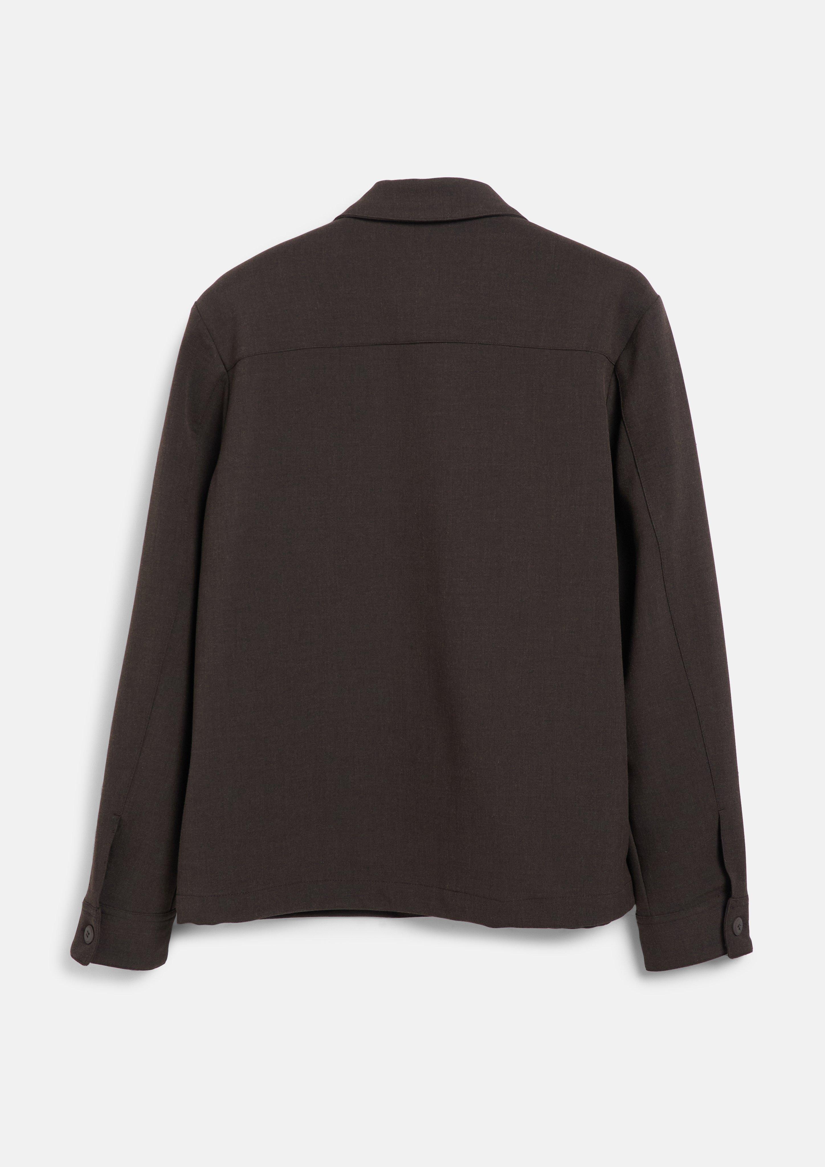 Herren Jacke in Wolloptik mit Eingrifftaschen in braun von s.Oliver BLACK LABEL