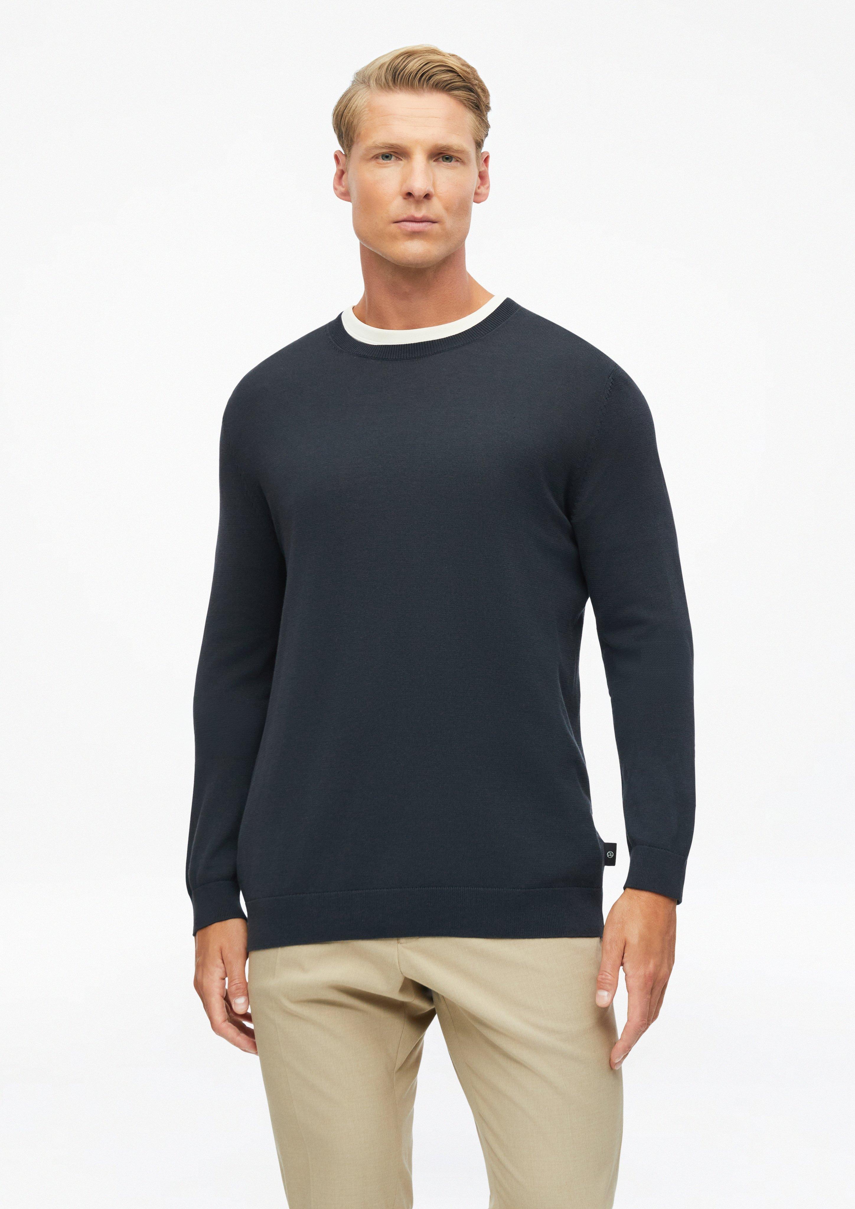Softer Pullover aus Baumwoll-Modal-Mix in Farbe navy von s.Oliver BLACK LABEL