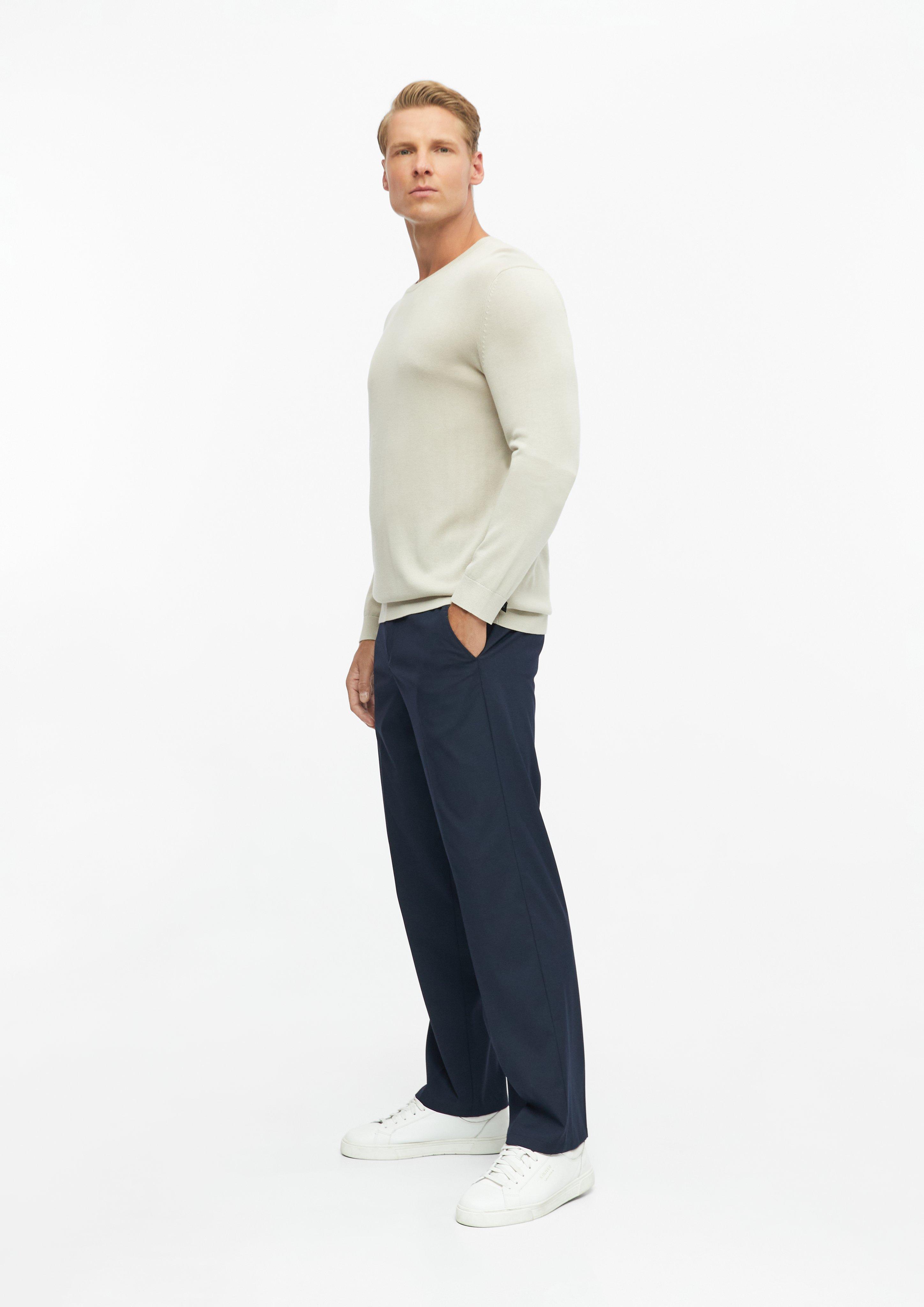 Men Soft sweater made from a cotton-modal blend in beige by s.Oliver BLACK LABEL