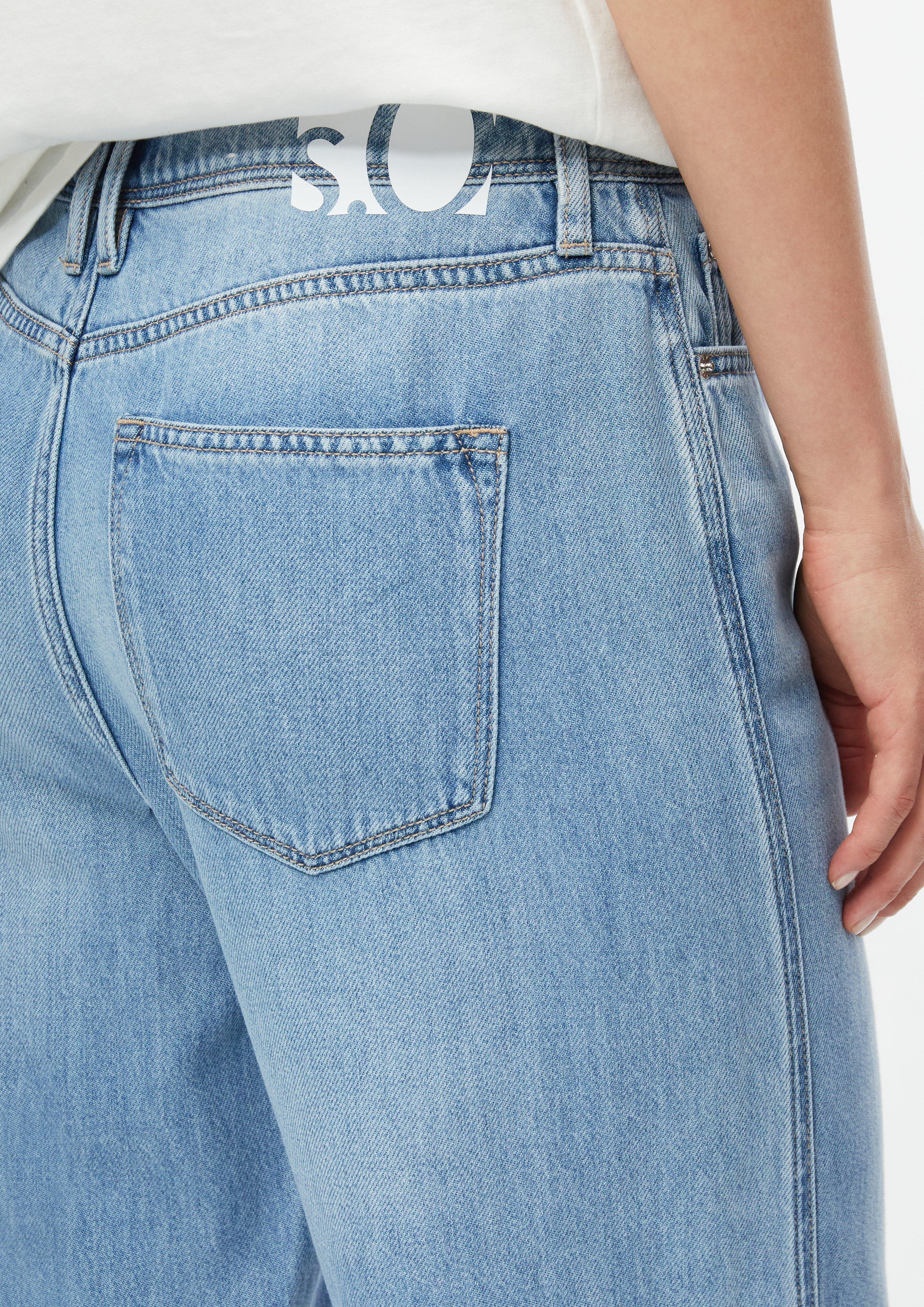 Dames Jeans Suri / Regular Fit / Hoge taille / Wijde pijpen in blauw van s.Oliver