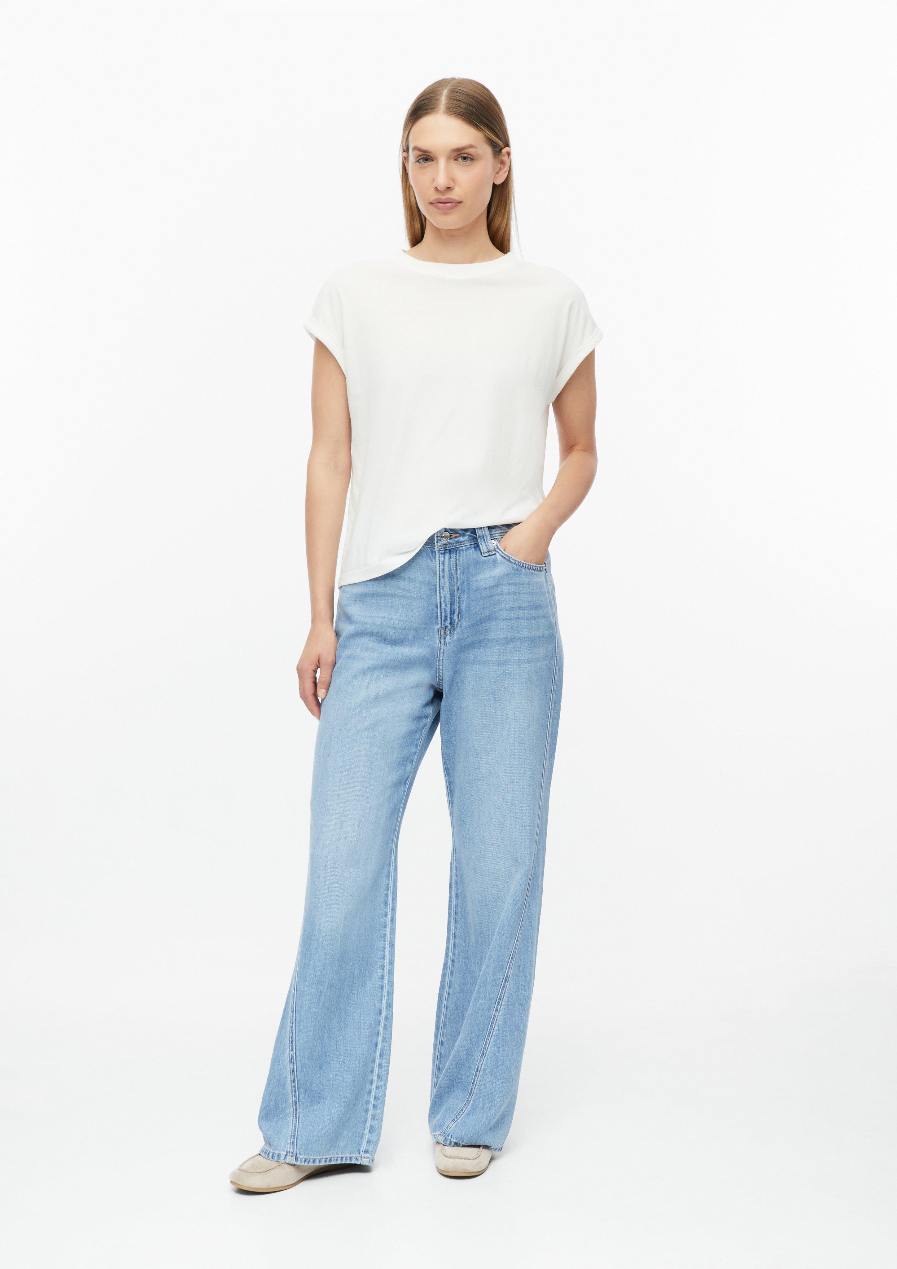 Femmes Jean Suri / Coupe classique / Taille haute / Jambe large en bleu clair de s.Oliver