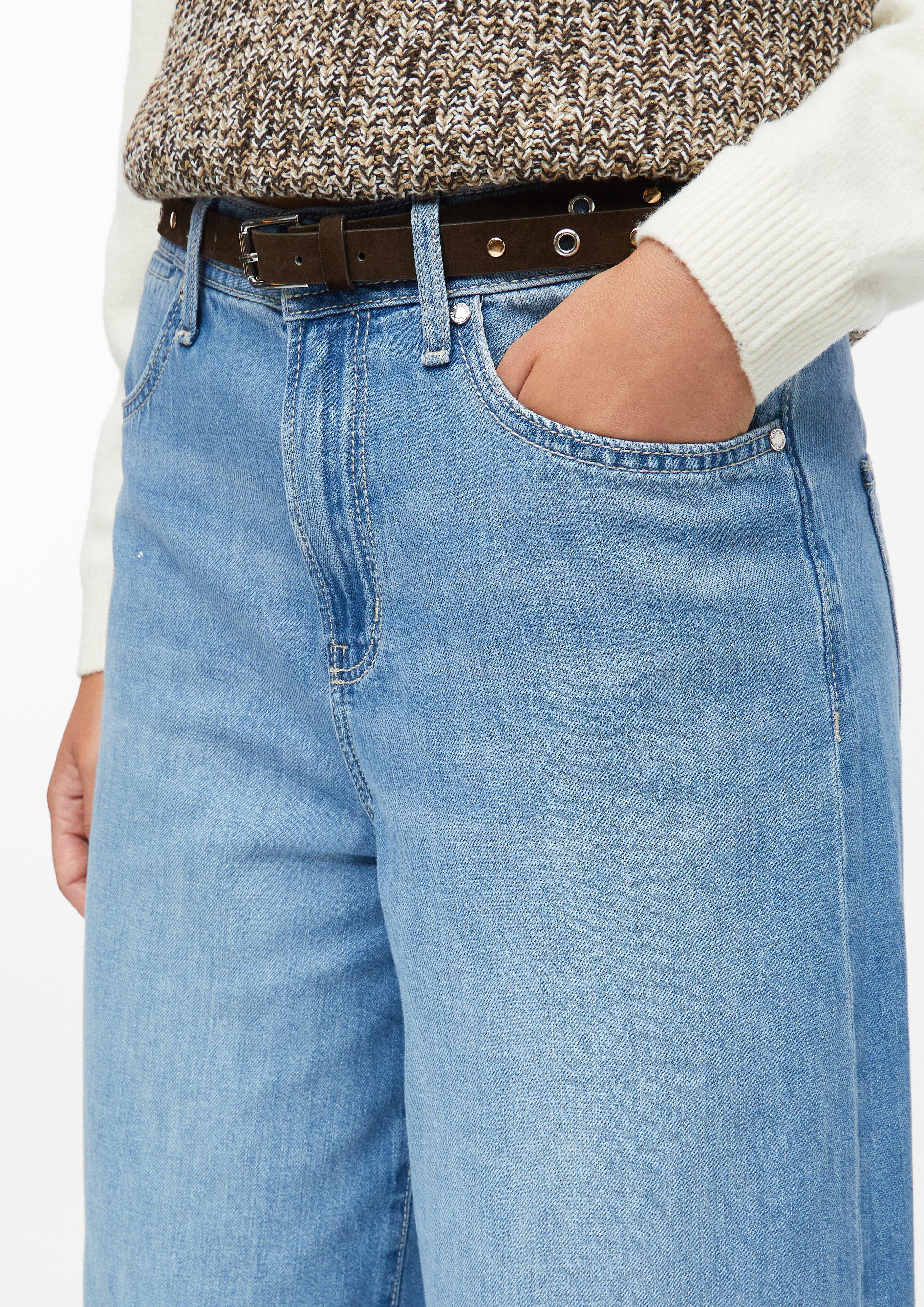 Femmes Culotte / taille haute / coupe ample / avec ceinture cloutée en bleu de s.Oliver