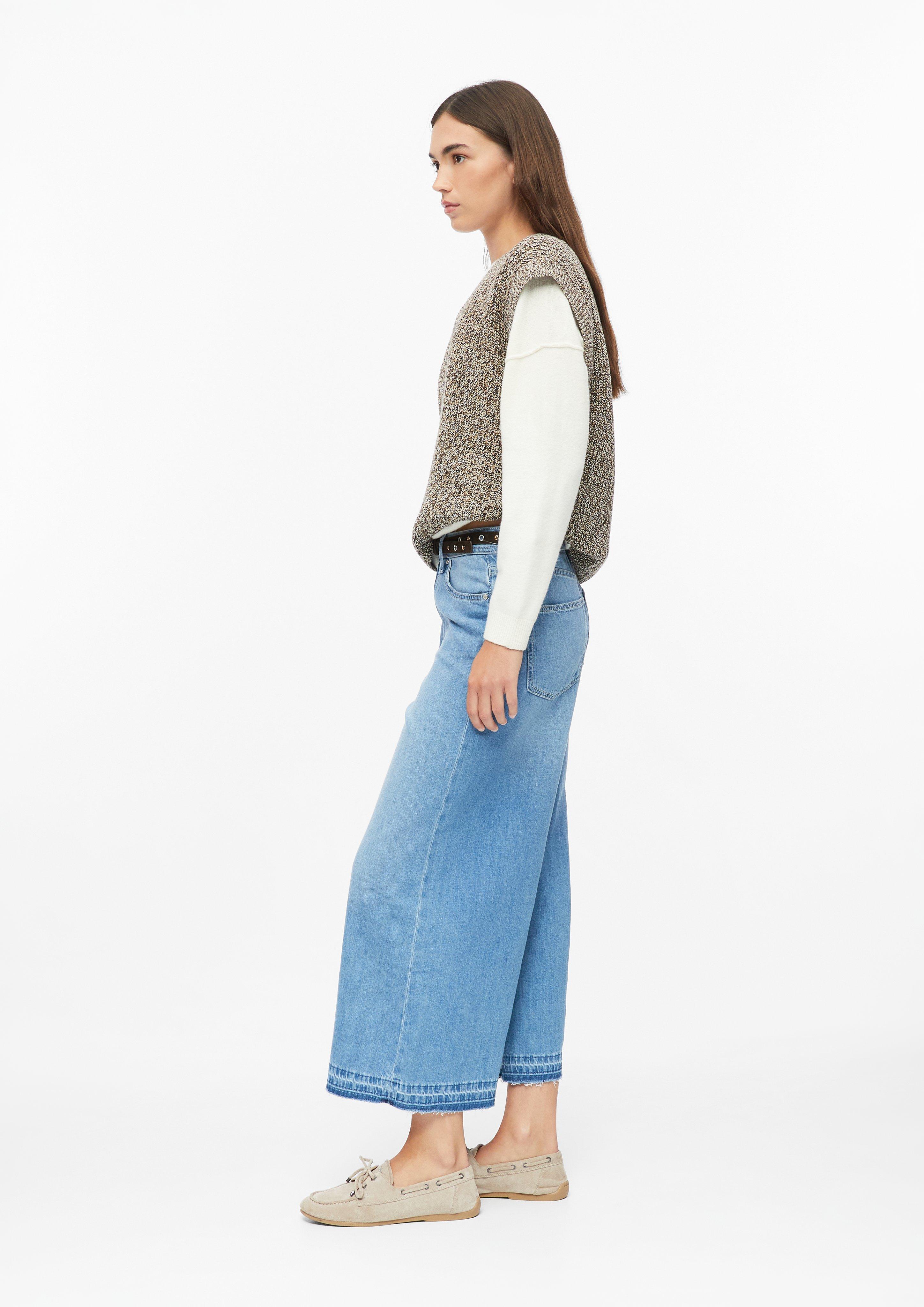 Femmes Culotte / taille haute / coupe ample / avec ceinture cloutée en bleu de s.Oliver