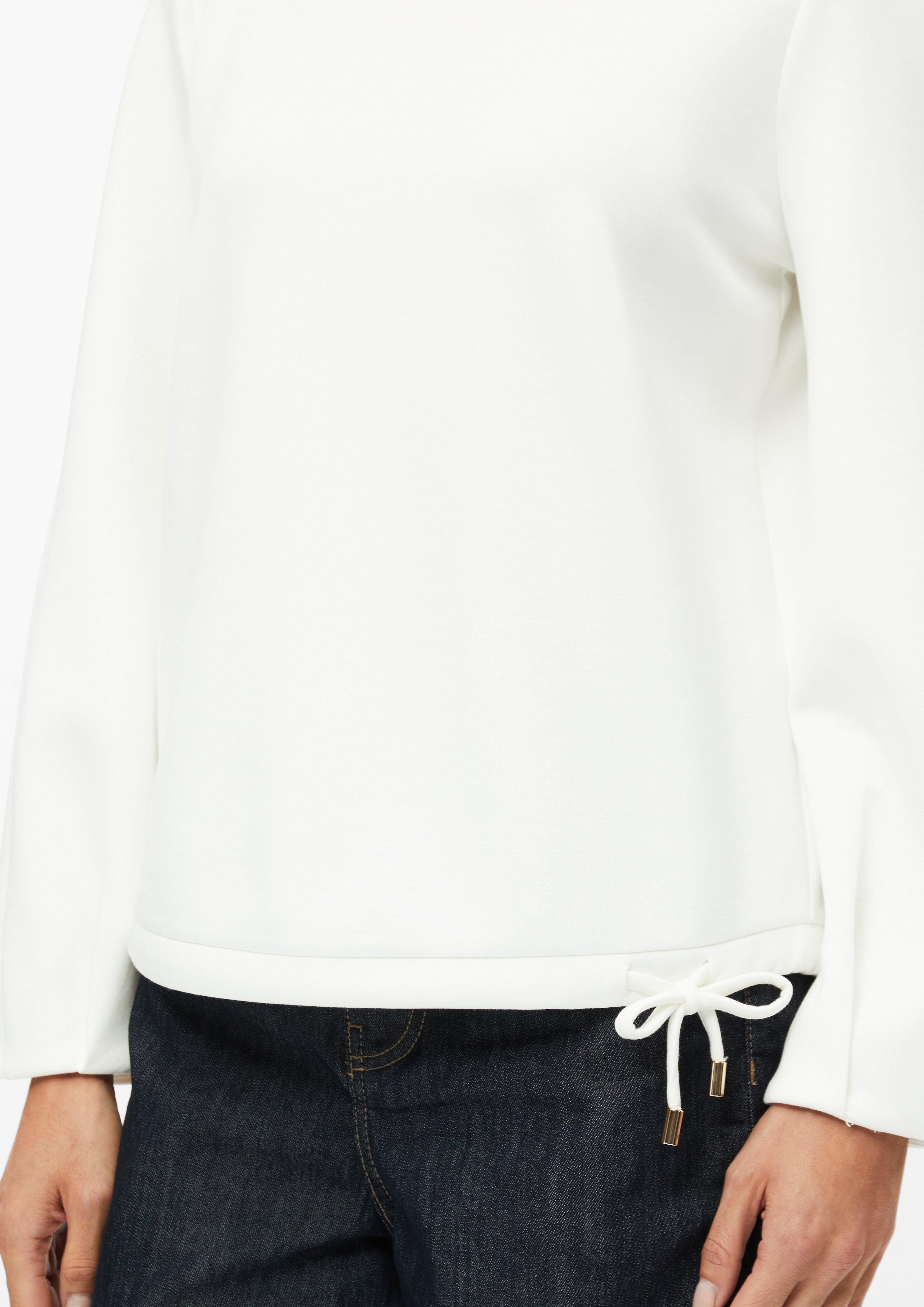 Damen Sweatshirt im Relaxed Fit mit Tunnelzug am Saum in creme von s.Oliver BLACK LABEL