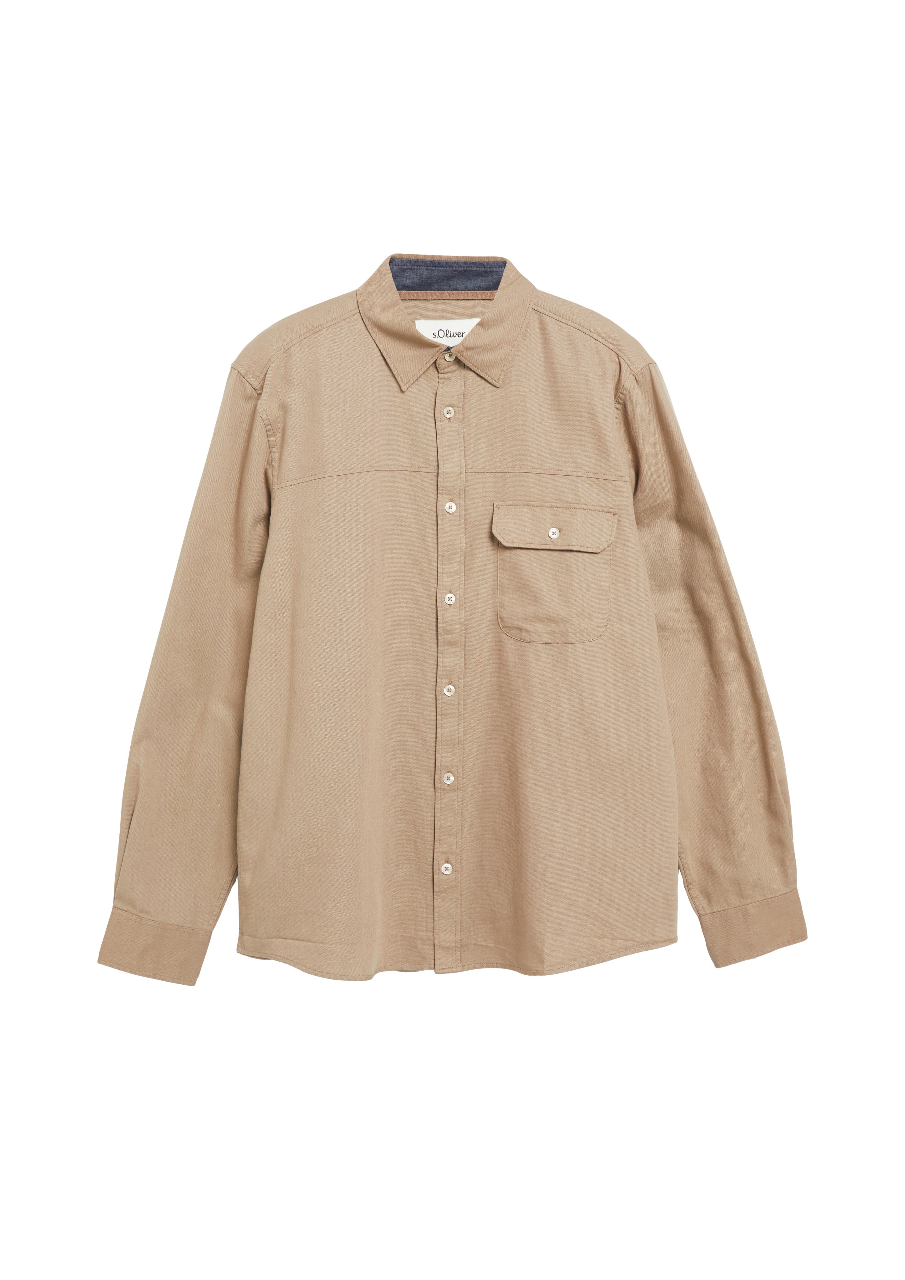 Regular Fit: overhemd met borstzakje en naaddetails