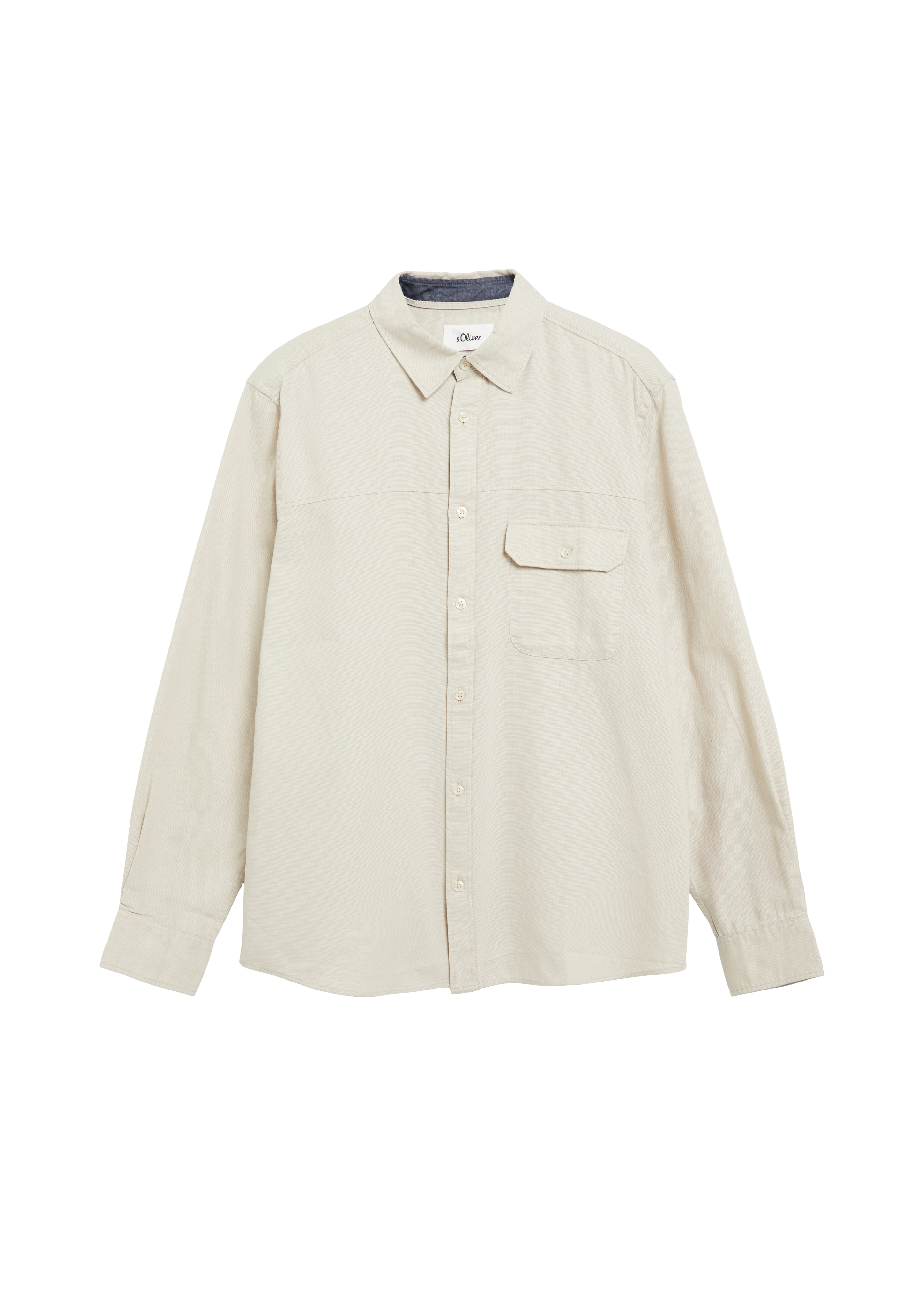 Regular Fit: overhemd met borstzakje en naaddetails