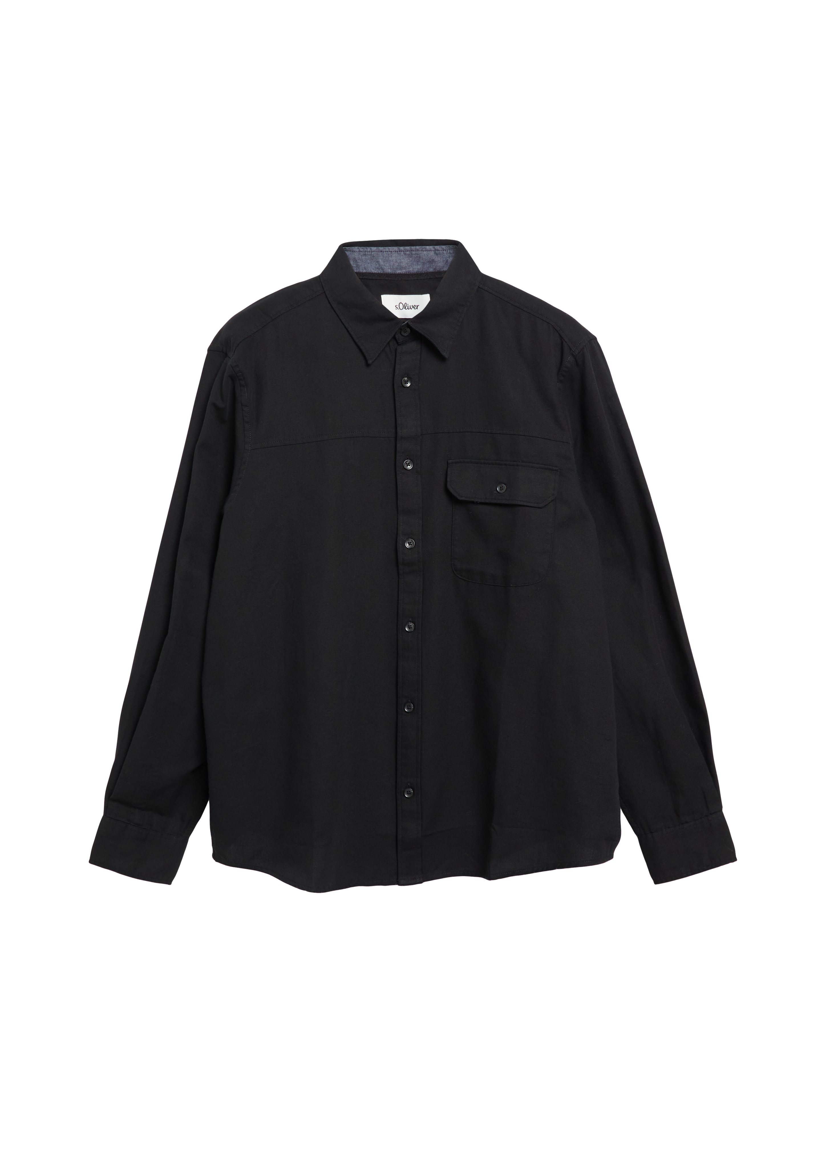 Regular Fit: overhemd met borstzakje en naaddetails
