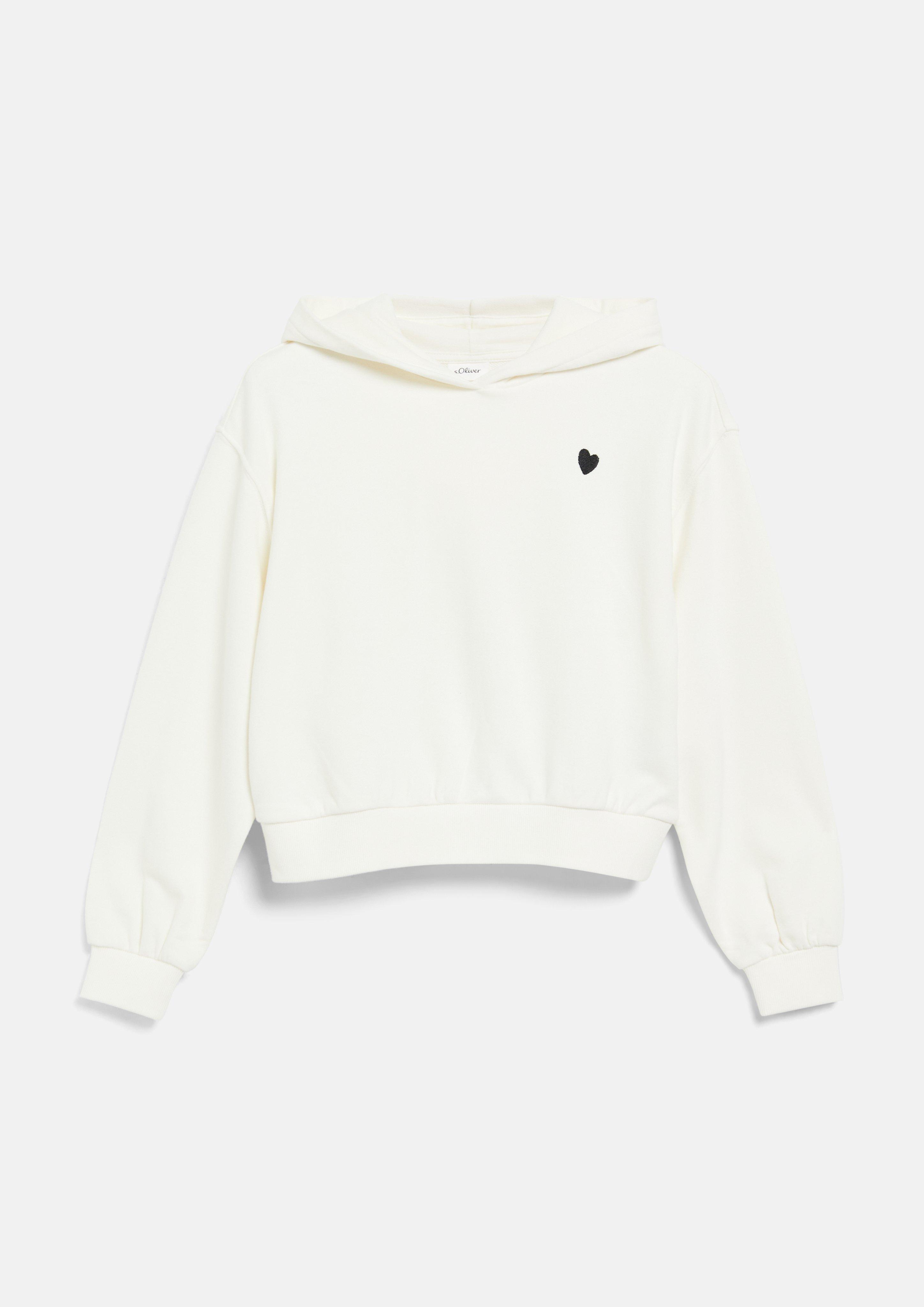 Kinder Cropped Oversize Sweatshirt mit Kapuze und Rückenprint in  von s.Oliver