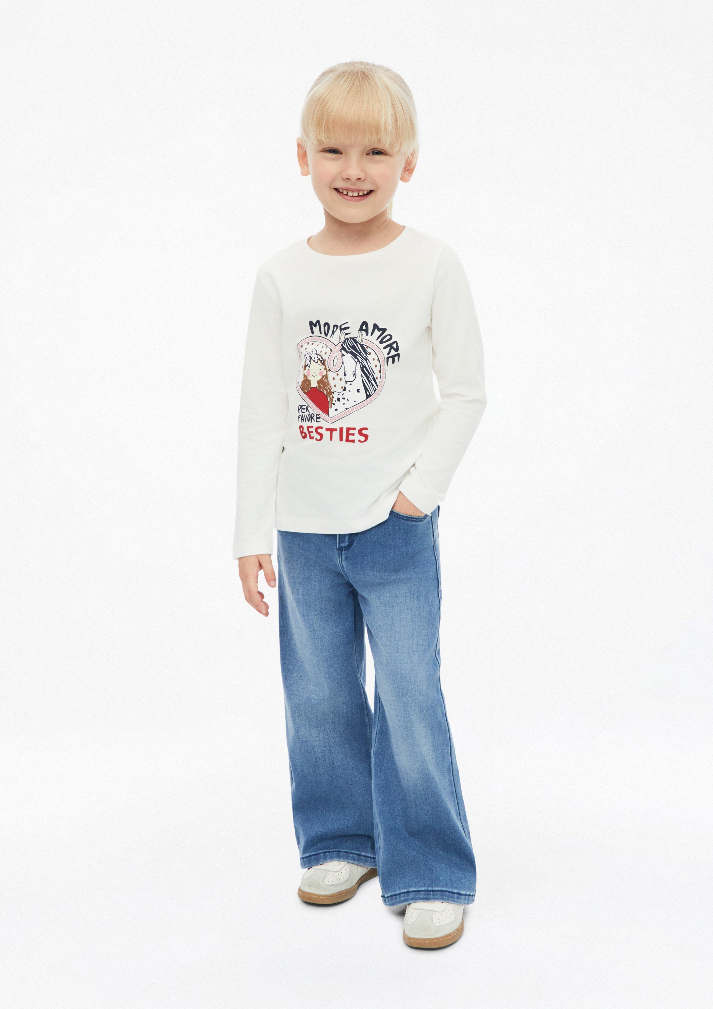 Junior T-shirt avec imprimé scintillant en blanc de s.Oliver