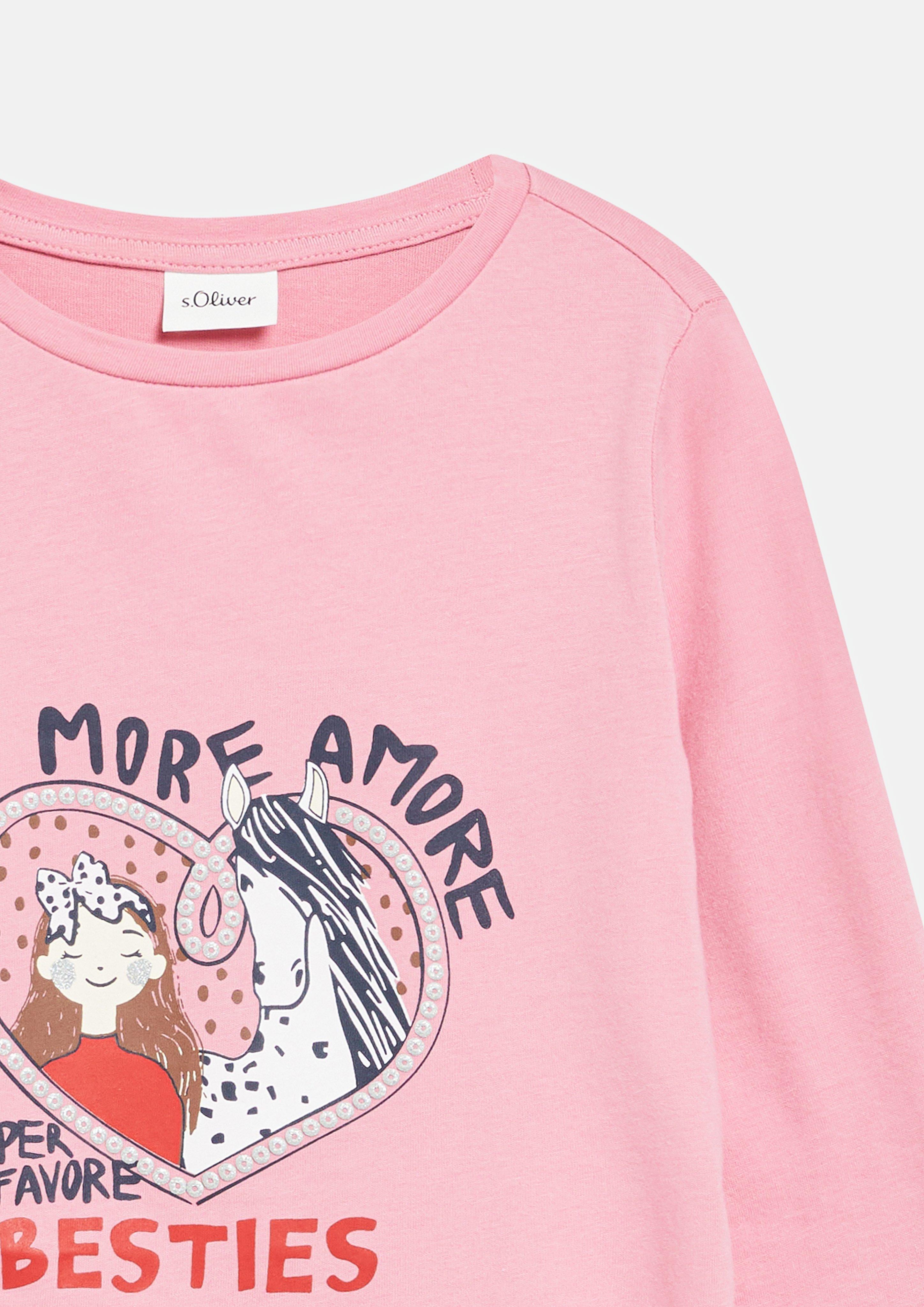 Kinder T-Shirt in pink von s.Oliver