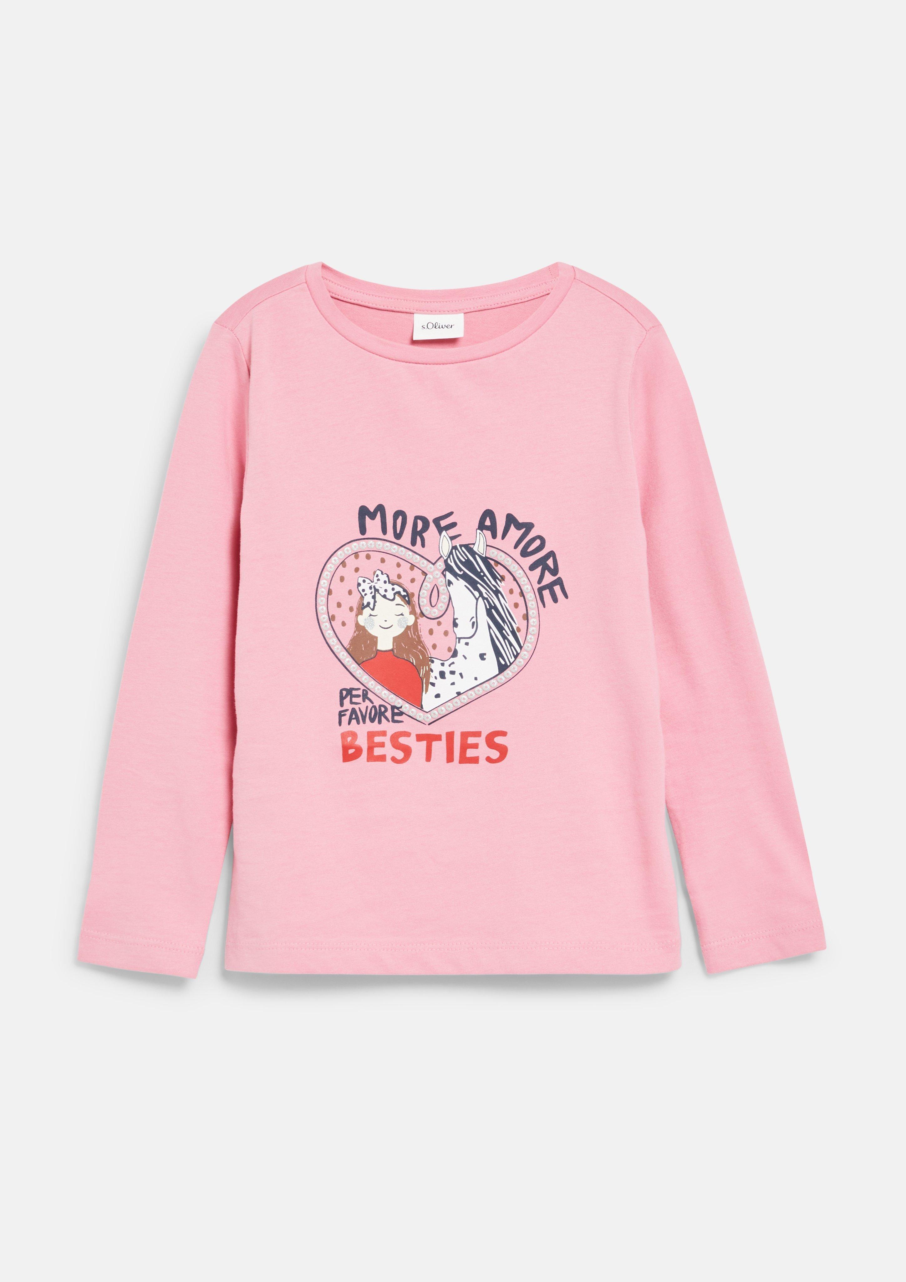 Kinder T-Shirt mit Glitzerprint in  von s.Oliver