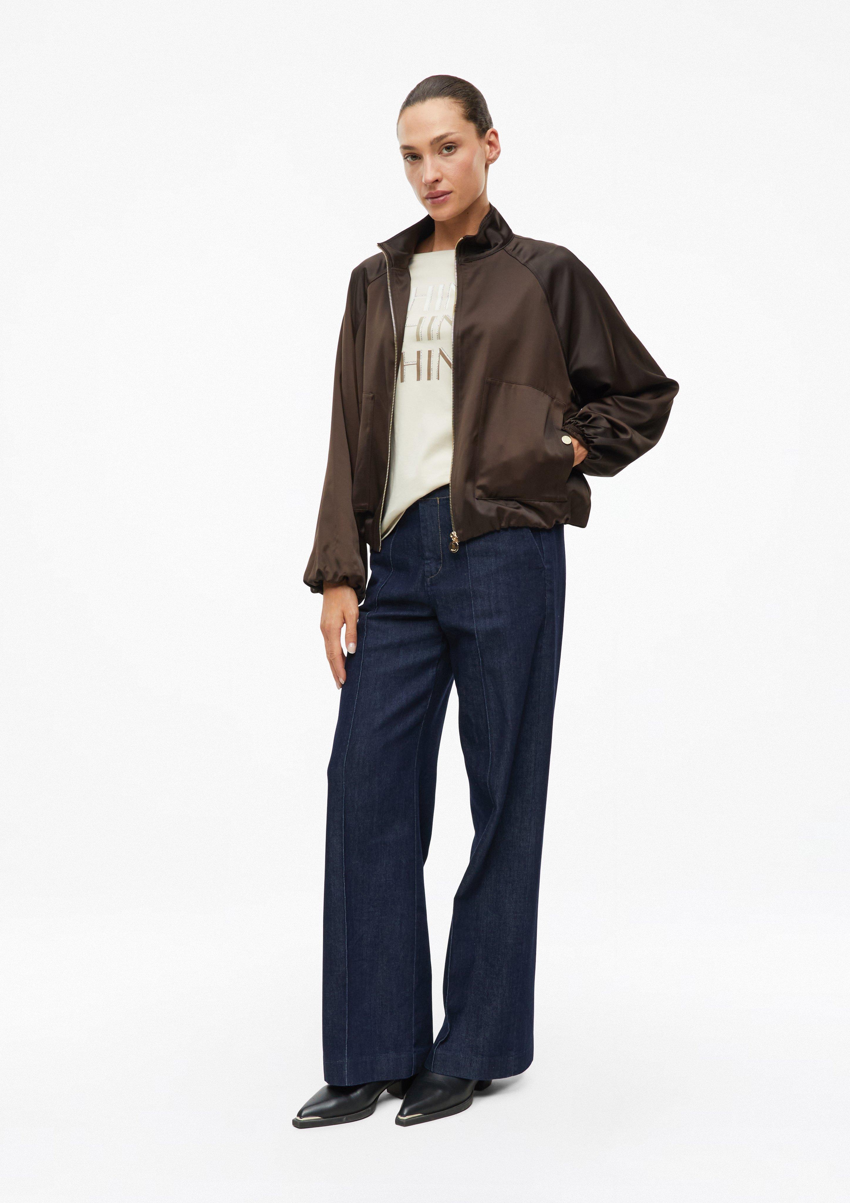 Damen T-Shirt mit Print und Schmucksteinen in beige von s.Oliver BLACK LABEL