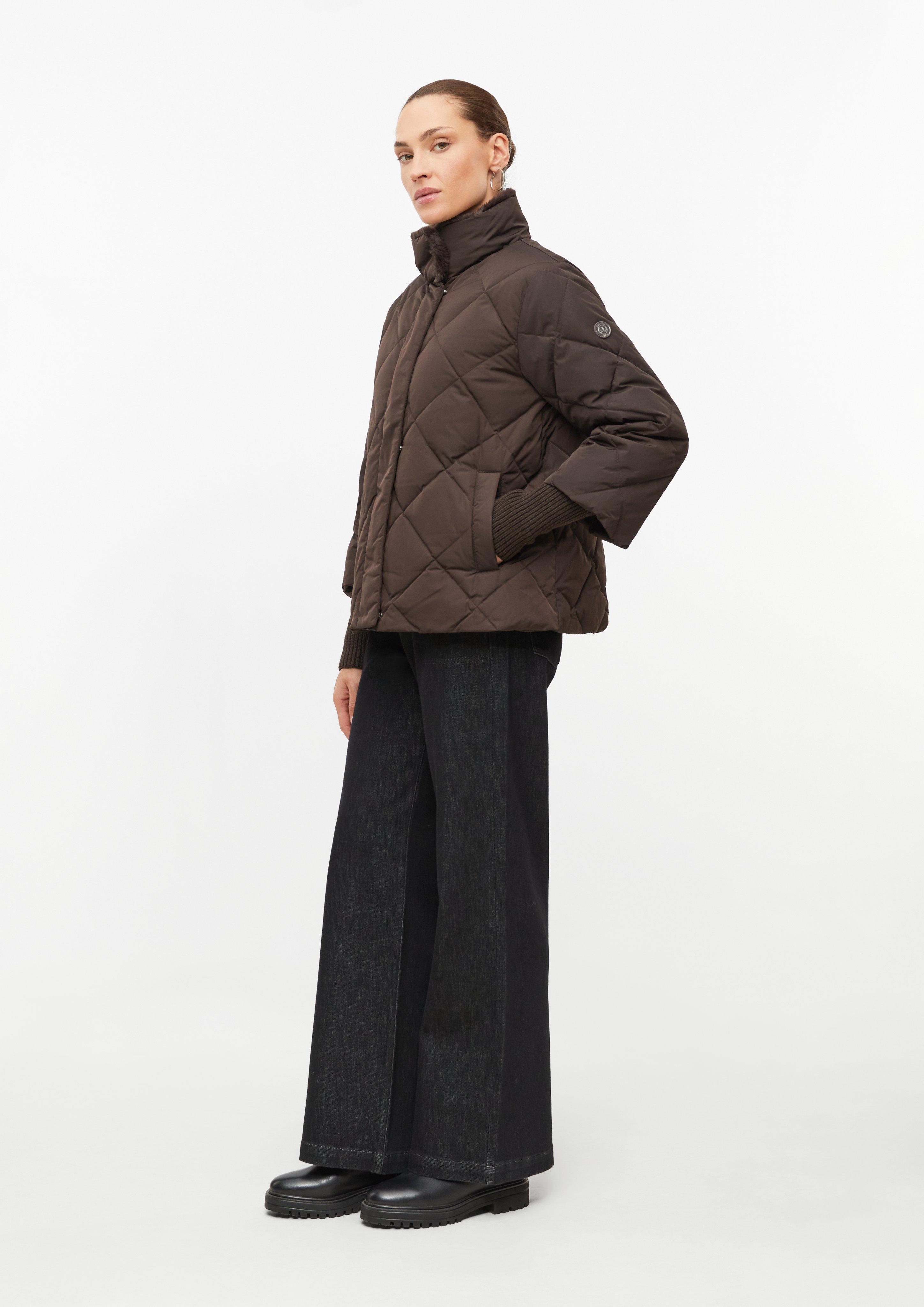 Damen Wärmende Steppjacke mit Daunenfüllung und Stulpen in braun von s.Oliver BLACK LABEL