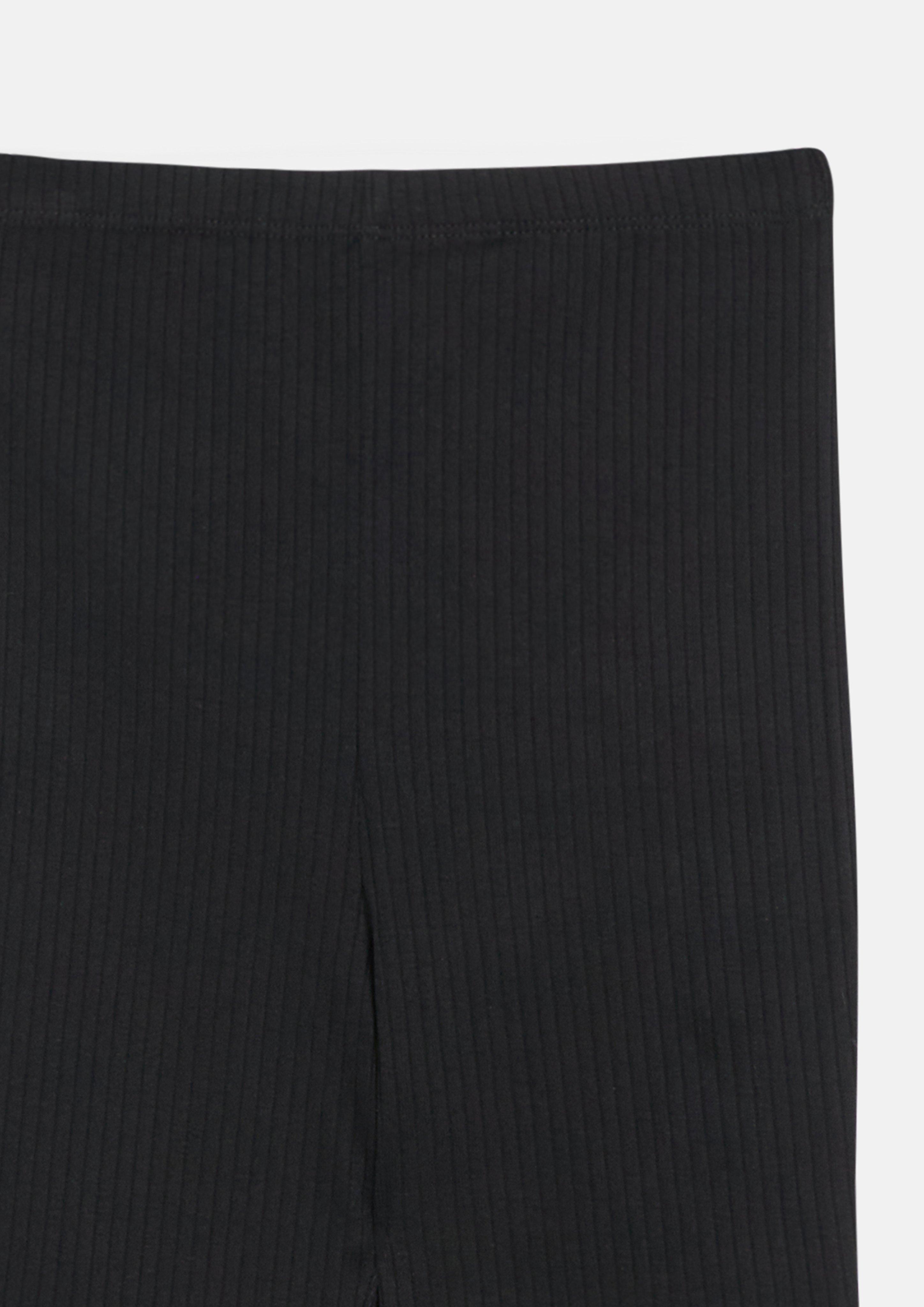 Kinder Flared Leggings mit High Rise und Rippstruktur in schwarz von s.Oliver