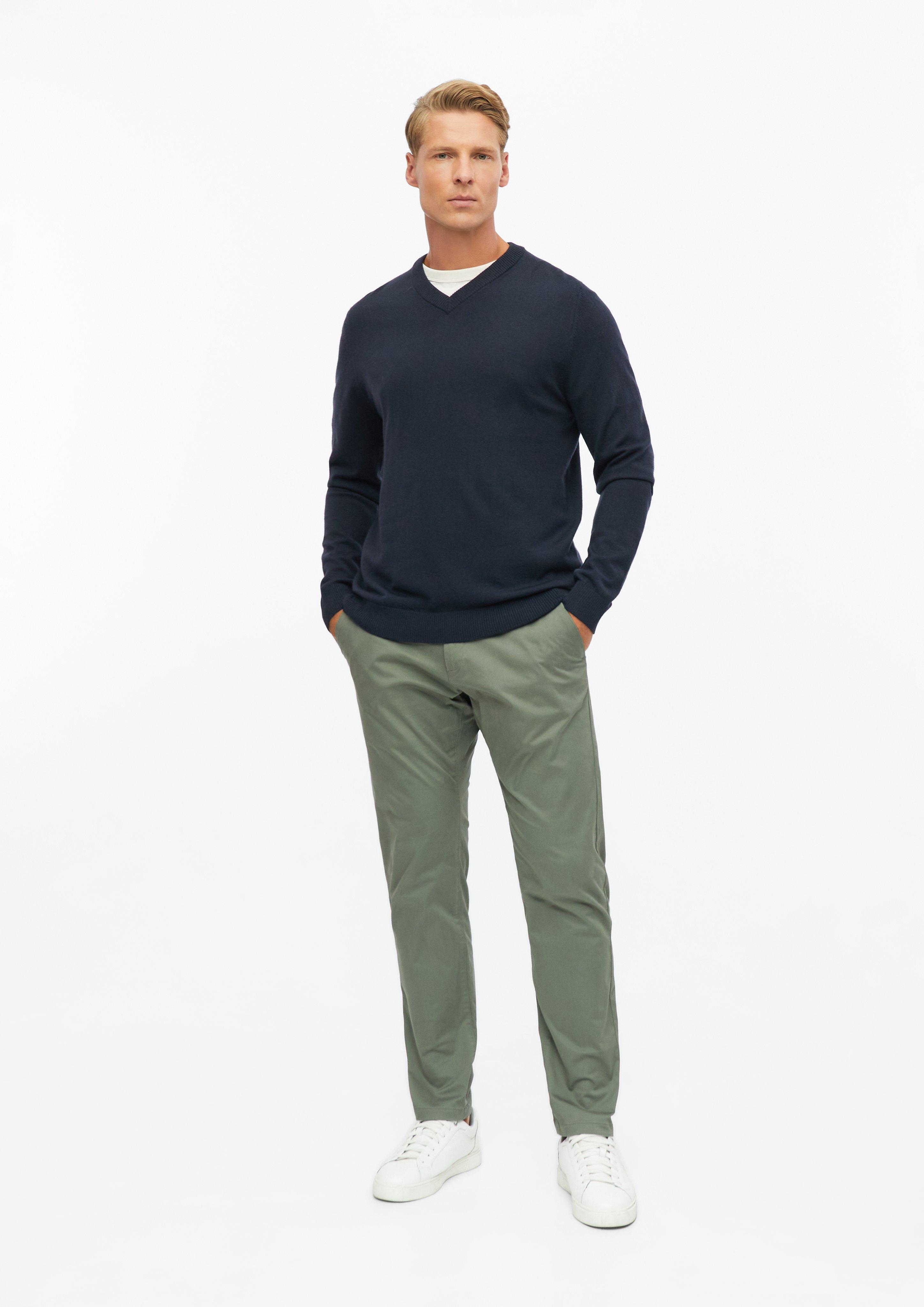 Chino pants made of fine stretch cotton in grey by s.Oliver BLACK LABEL
