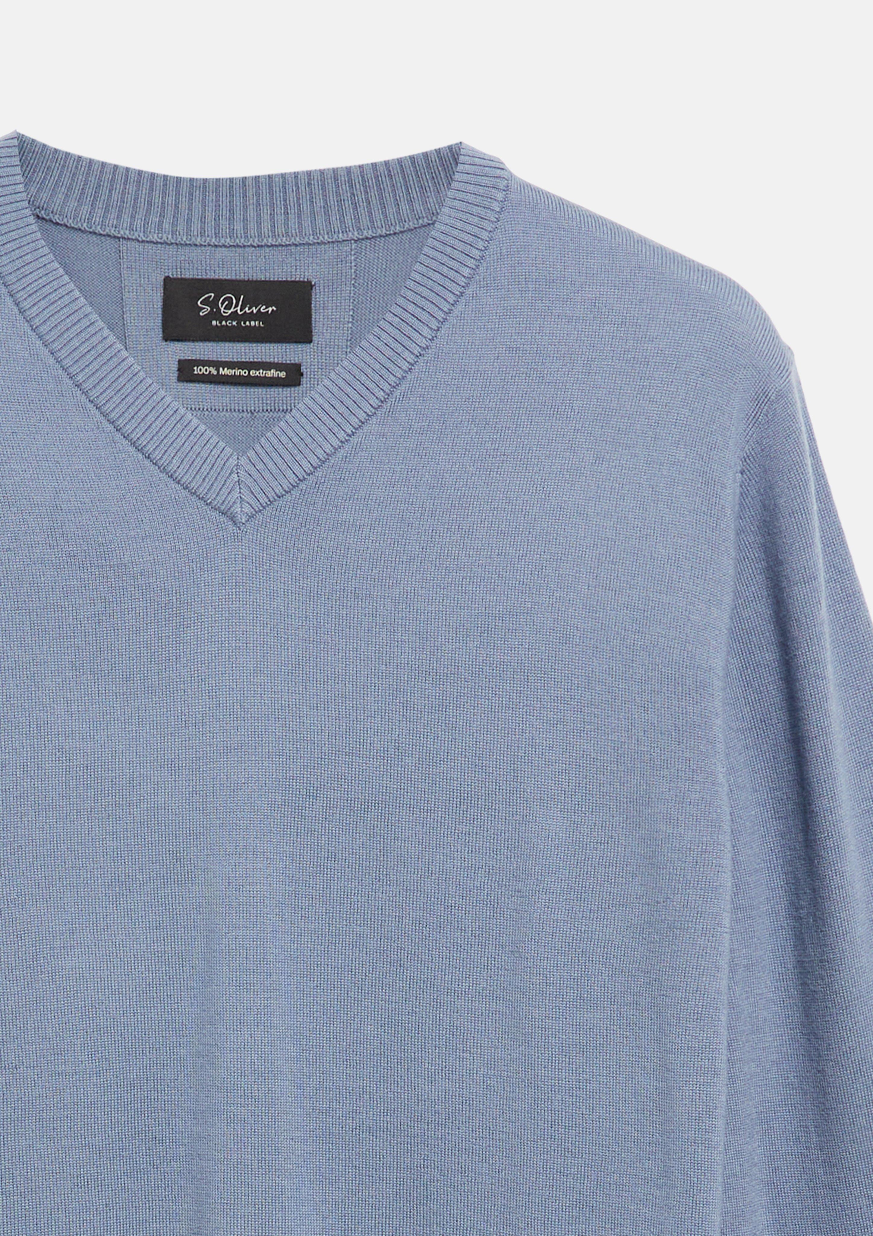 Hommes Pull en tricot en bleu de s.Oliver BLACK LABEL