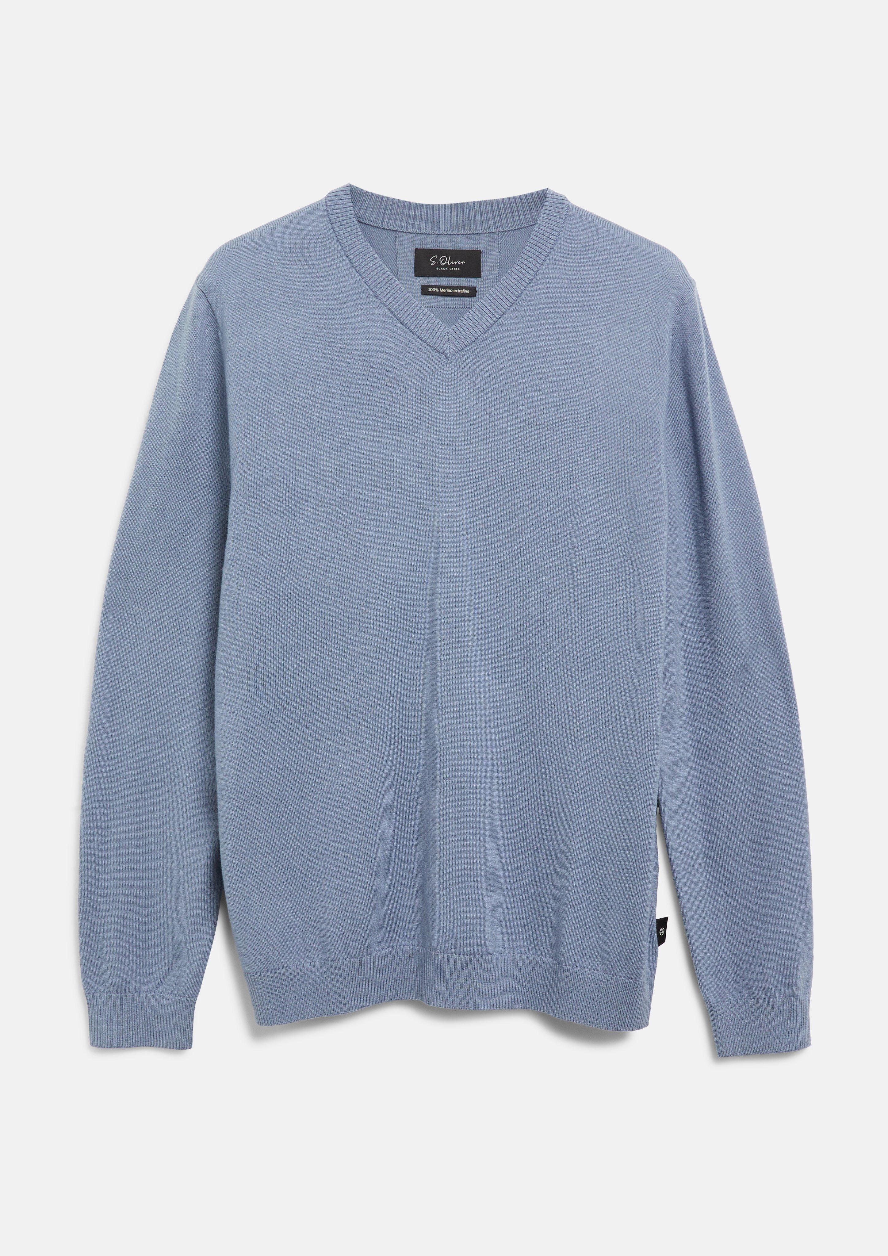 Hommes Pull en tricot en bleu de s.Oliver BLACK LABEL