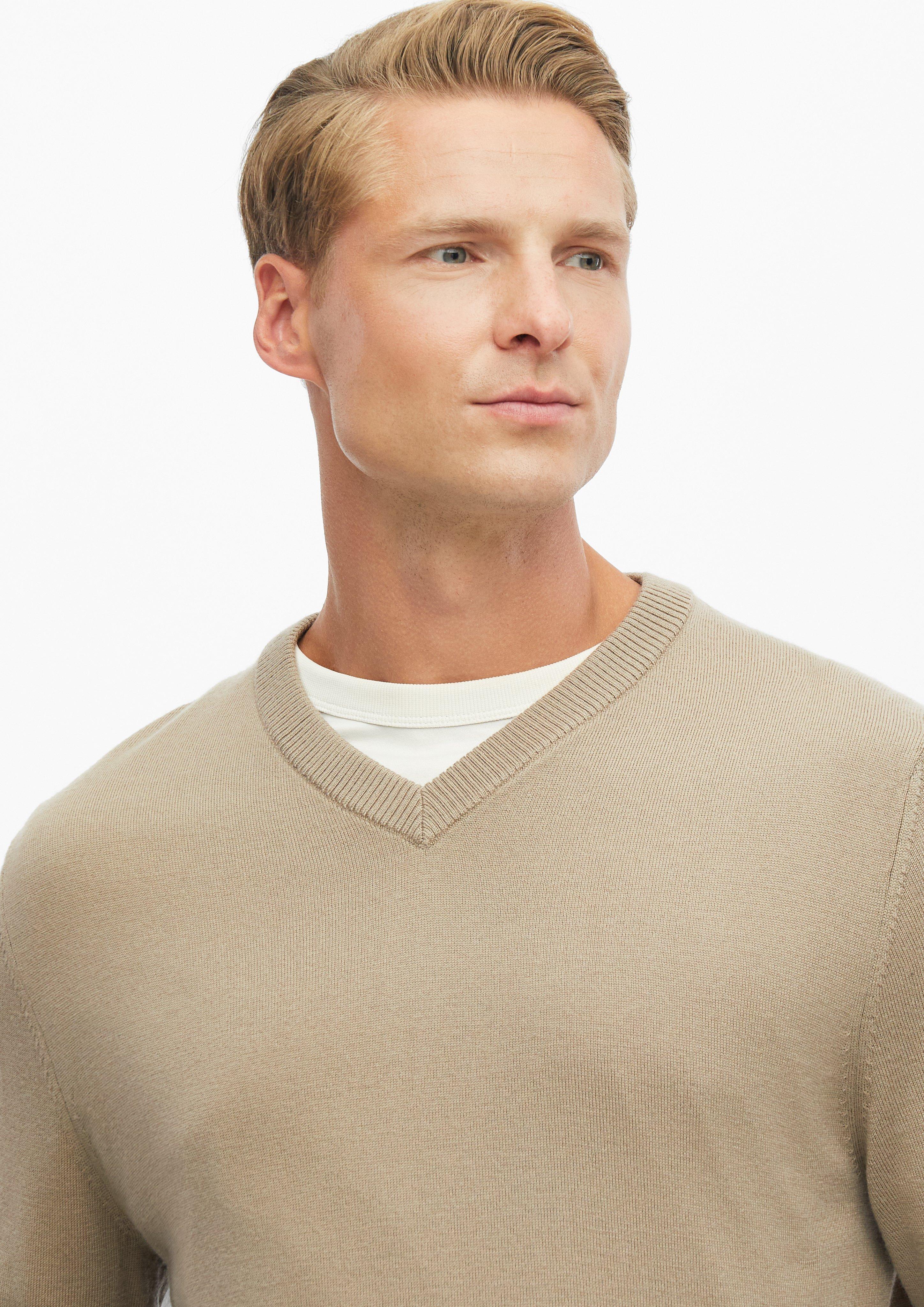 Men Knitted pullover in brown by s.Oliver BLACK LABEL