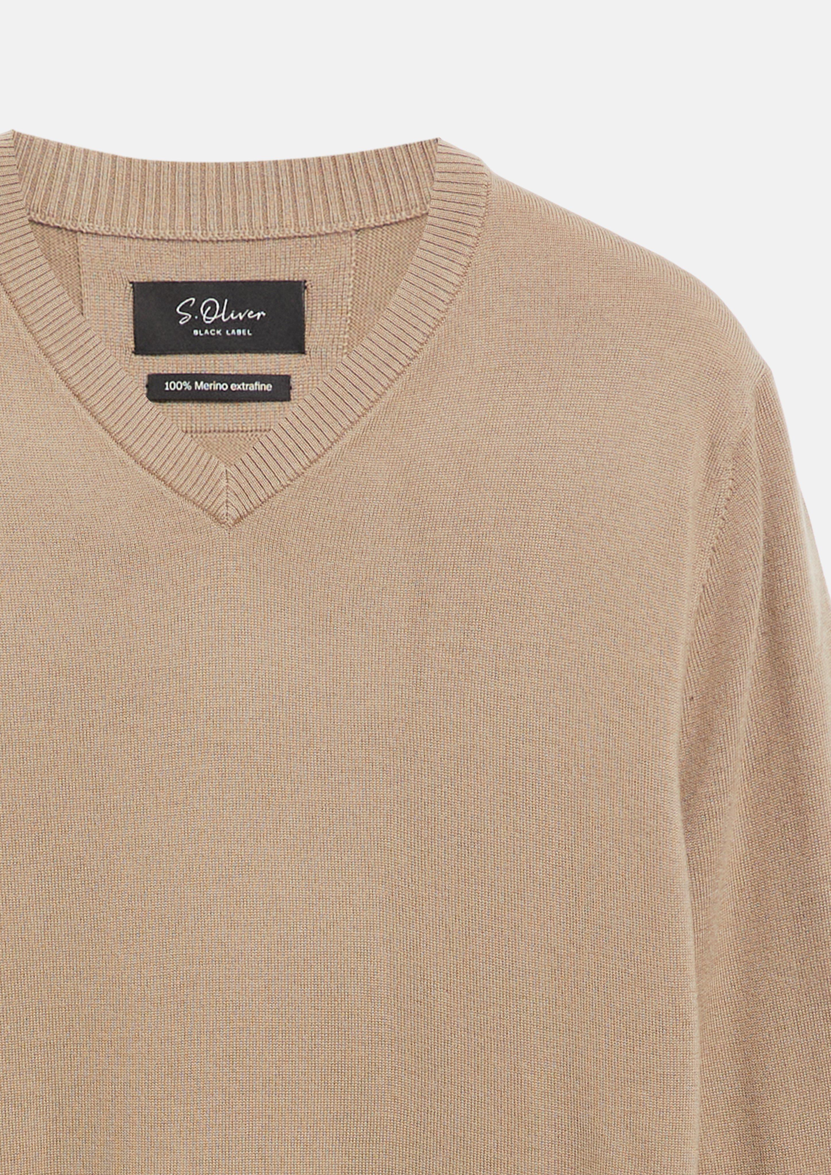 Men Knitted pullover in brown by s.Oliver BLACK LABEL