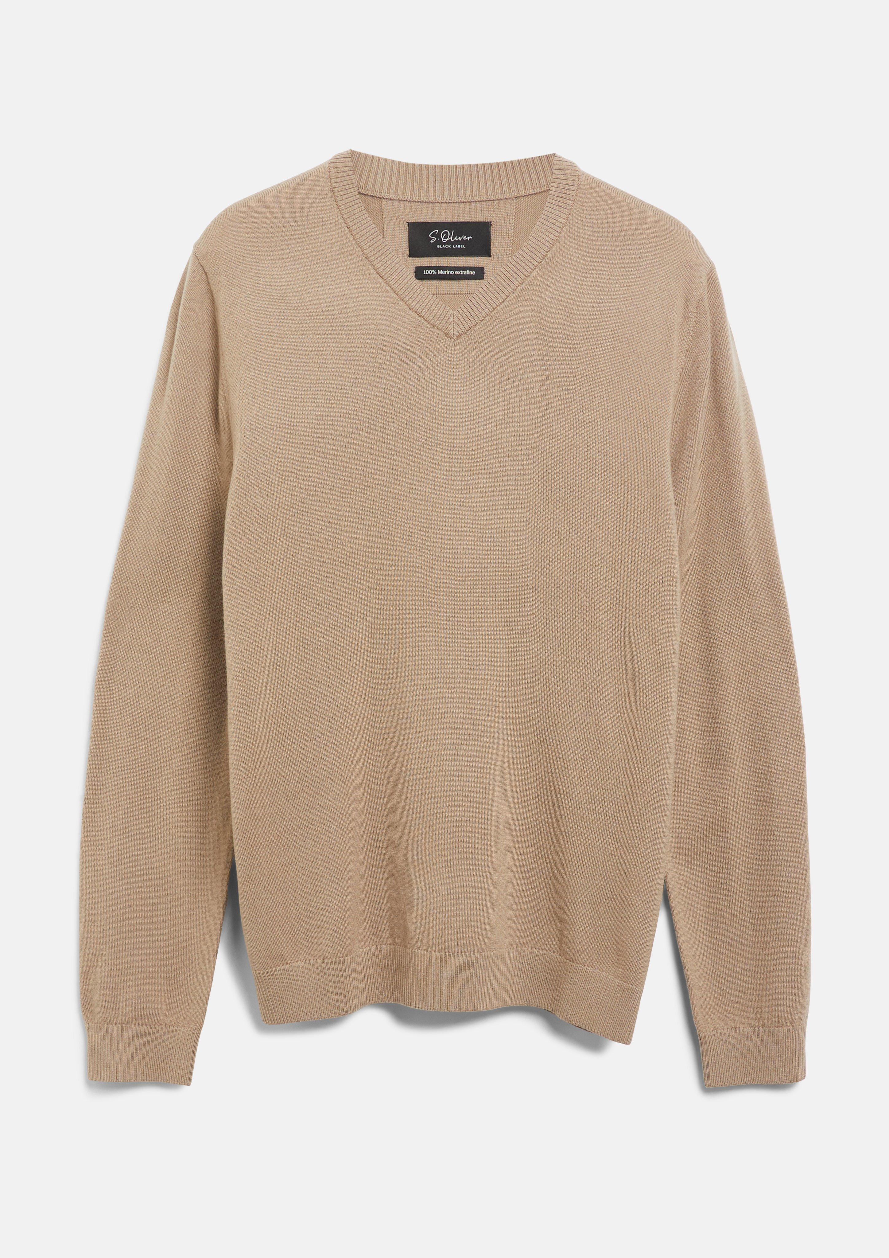 Men Knitted pullover in brown by s.Oliver BLACK LABEL