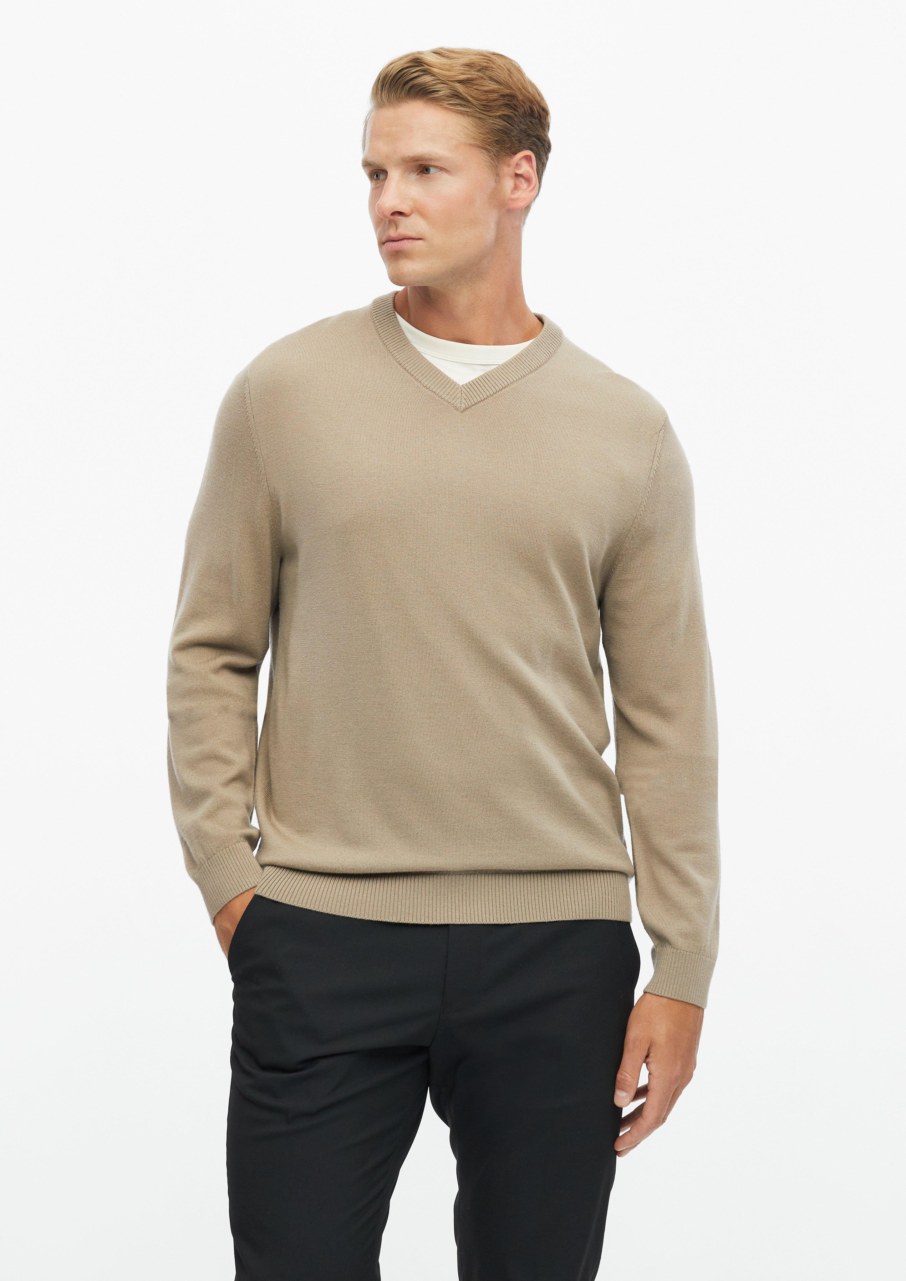 Men Knitted pullover in brown by s.Oliver BLACK LABEL