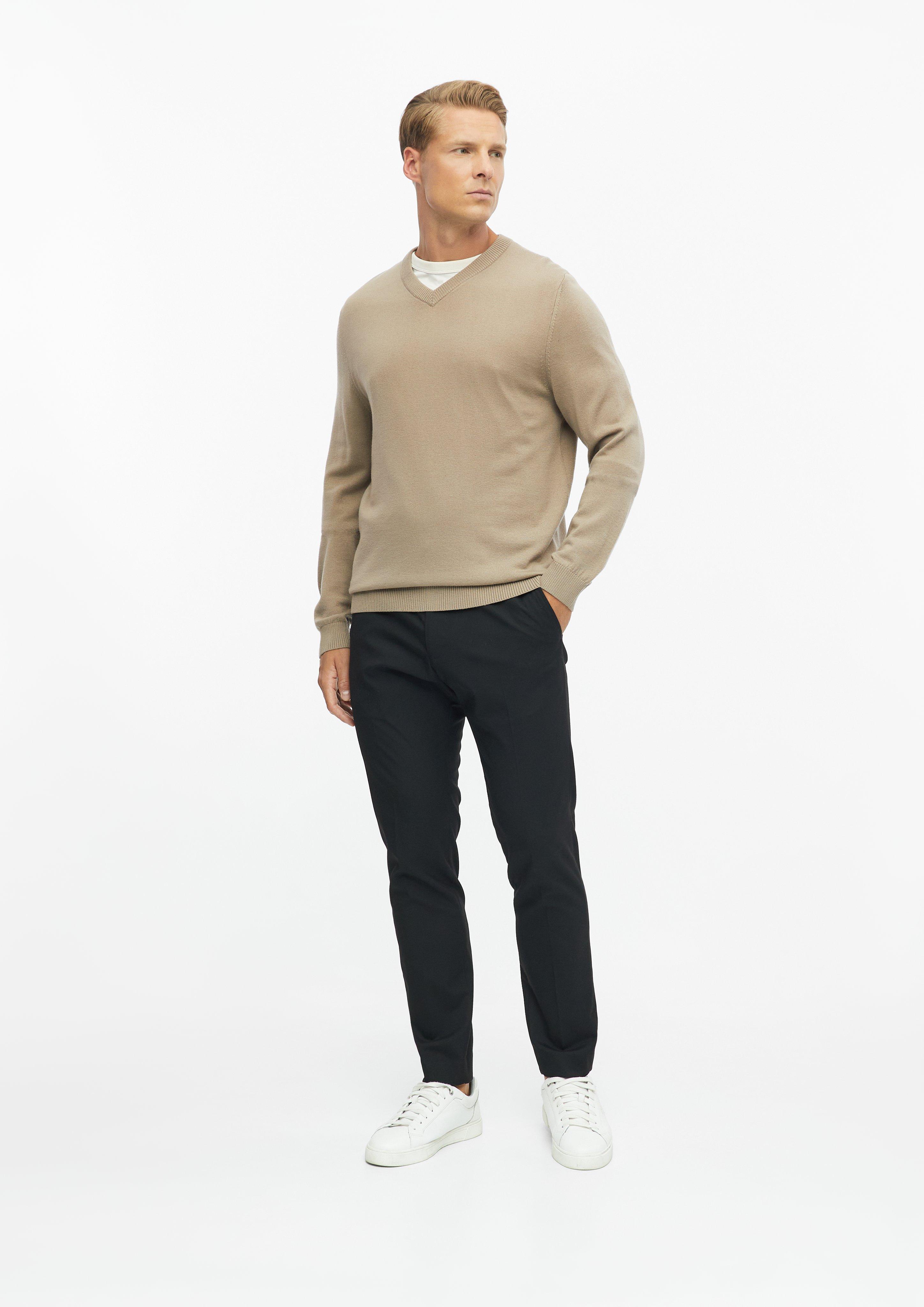 Men Knitted pullover in brown by s.Oliver BLACK LABEL