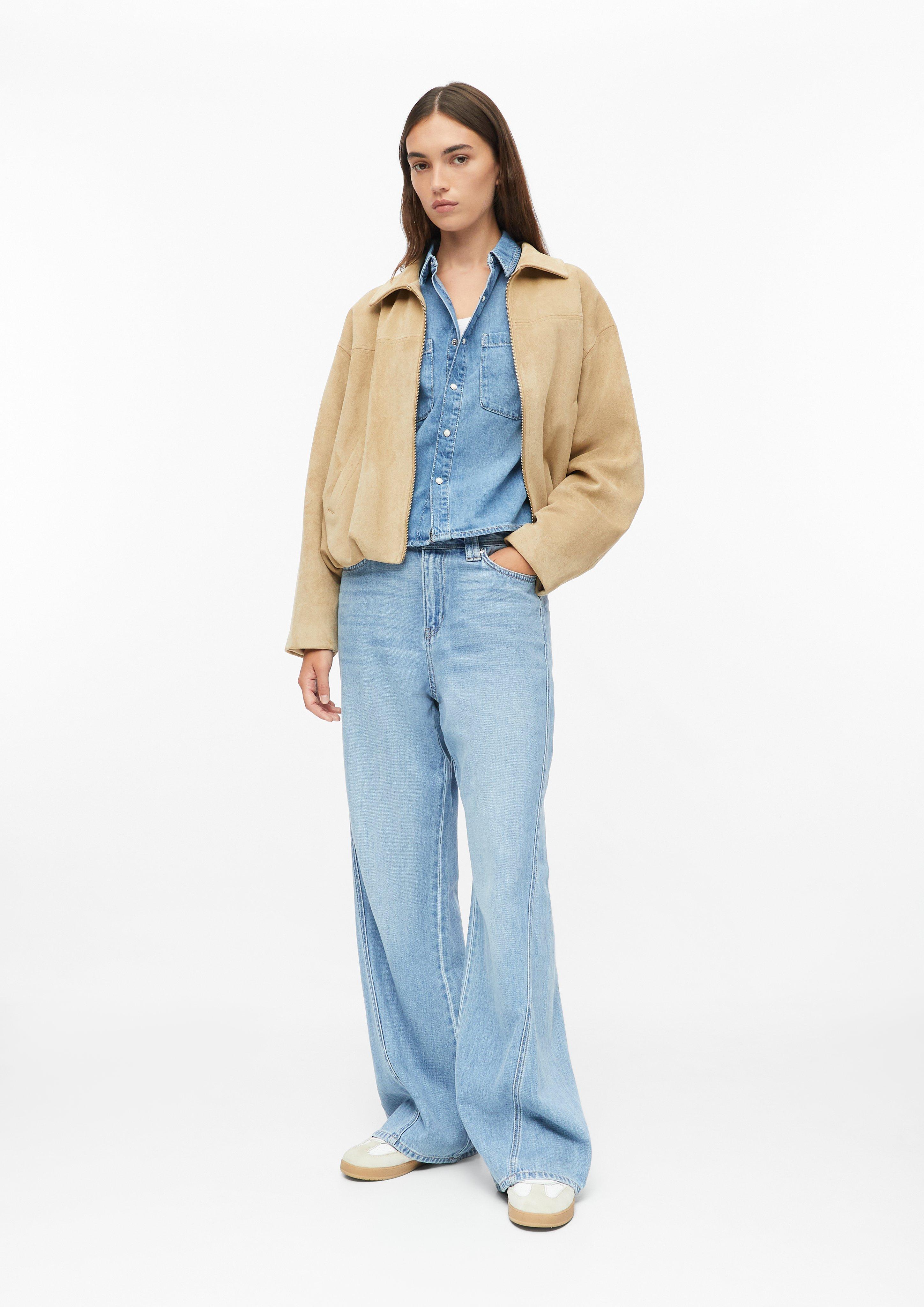Damen Verkürzte Denim-Bluse in blau von s.Oliver