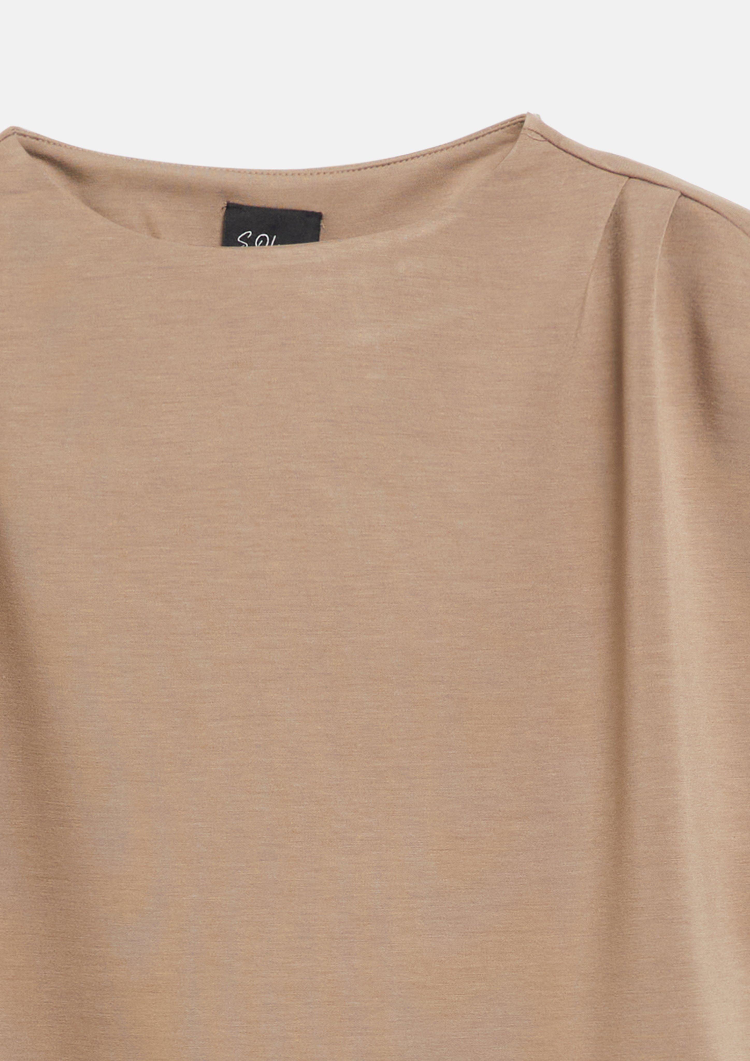 Damen Scuba-Sweatshirt mit Falten-Details in braun von s.Oliver BLACK LABEL