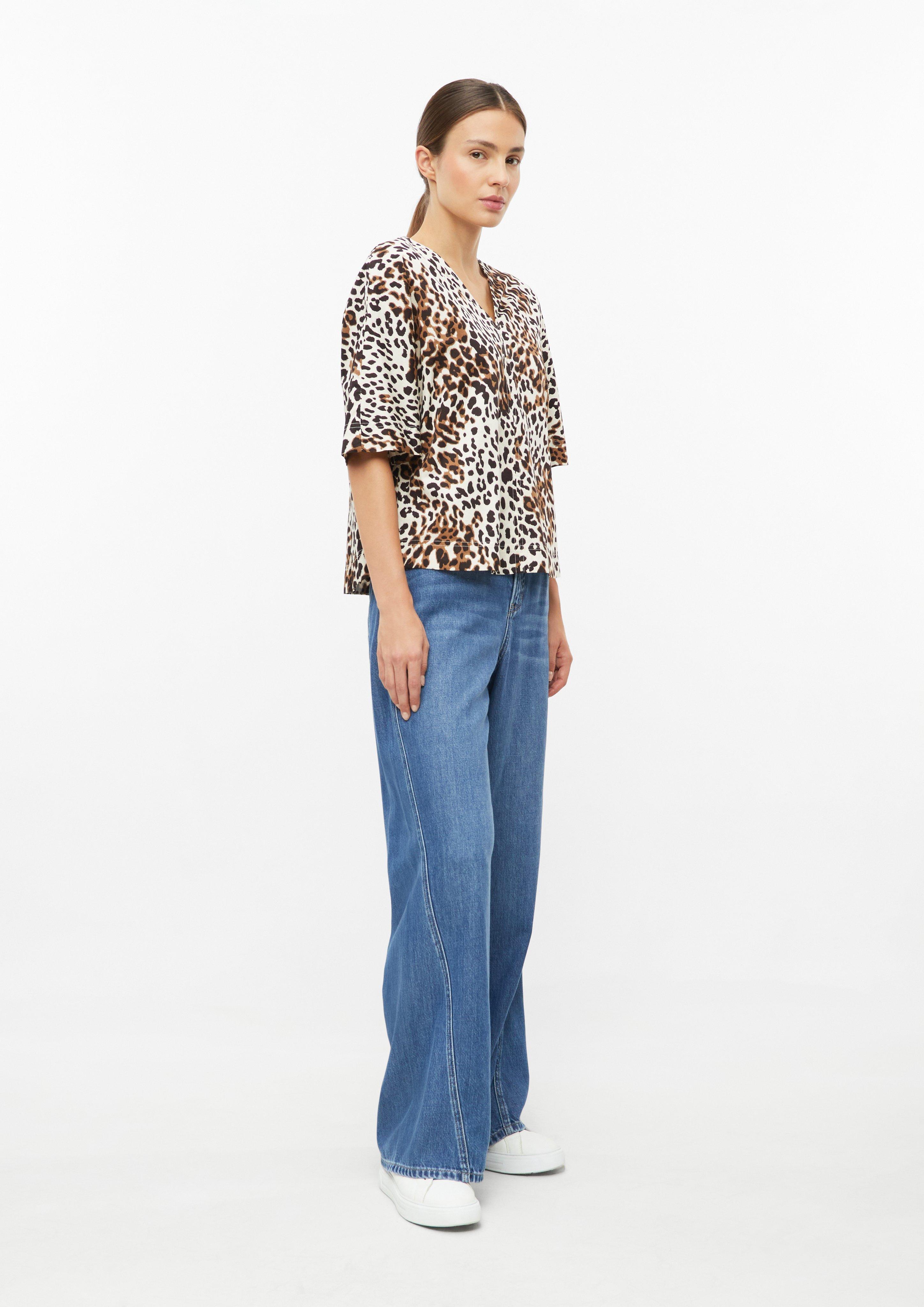 Dames Katoenen blouse met relaxte pasvorm in crème van s.Oliver