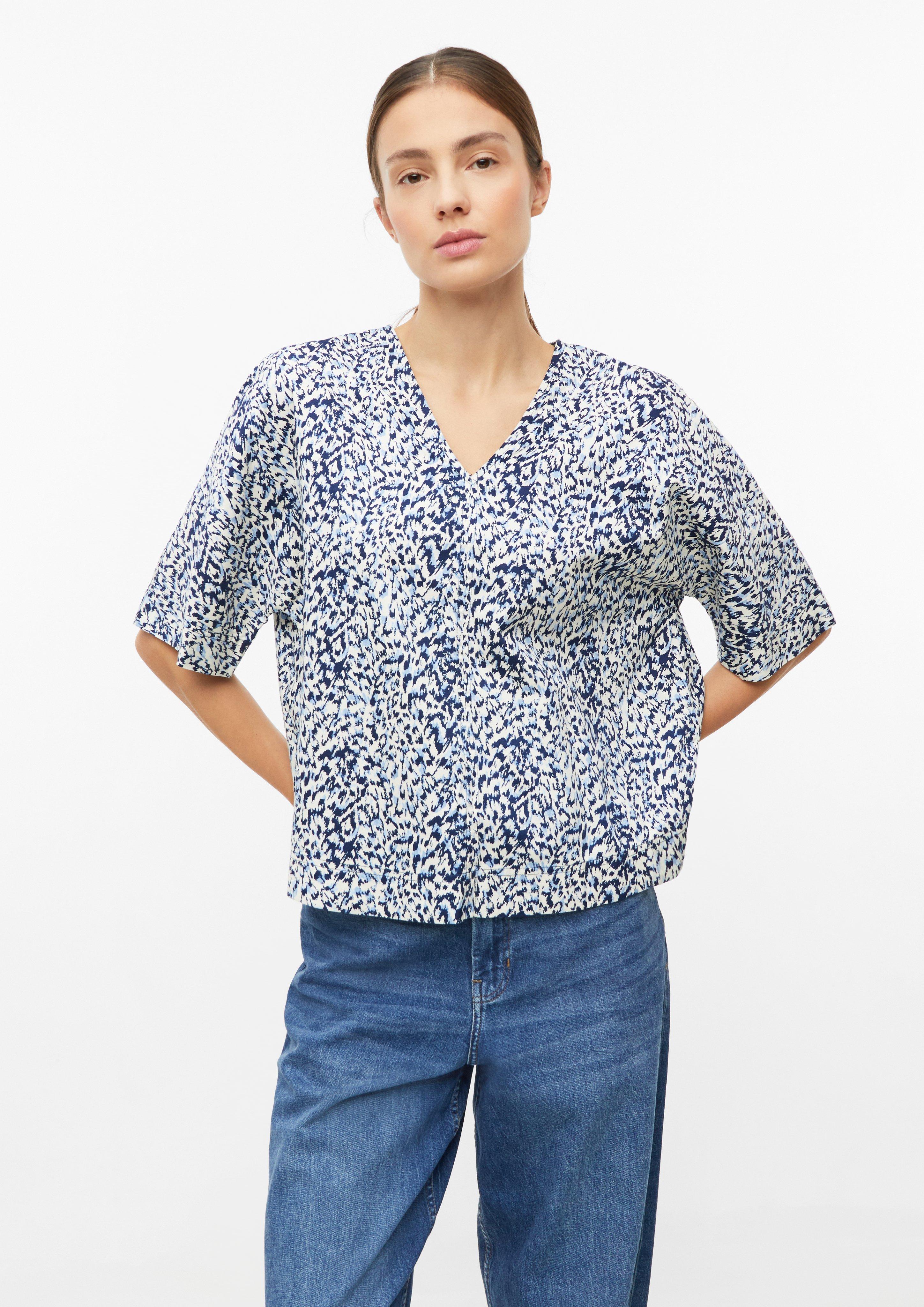Baumwollbluse im Relaxed Fit in Farbe dunkelblau von s.Oliver