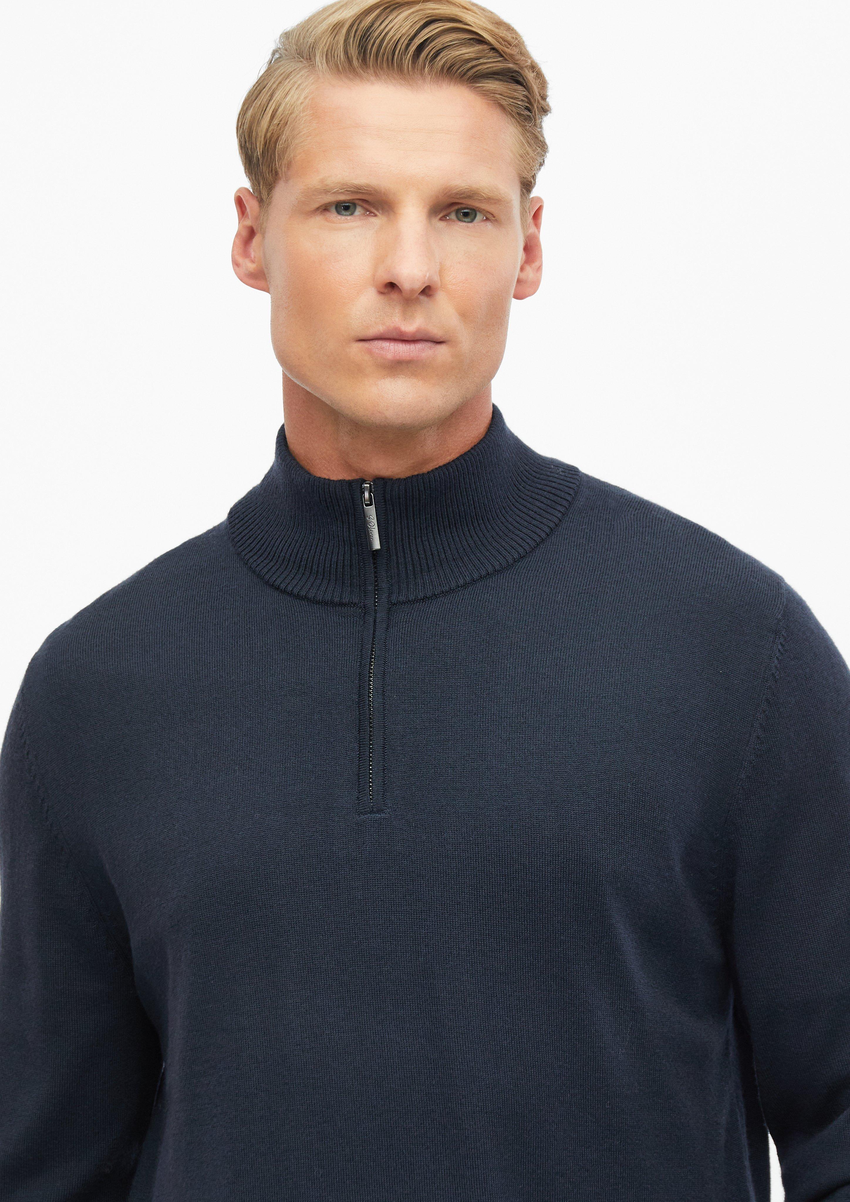 Hommes Pull en tricot en bleu de s.Oliver BLACK LABEL