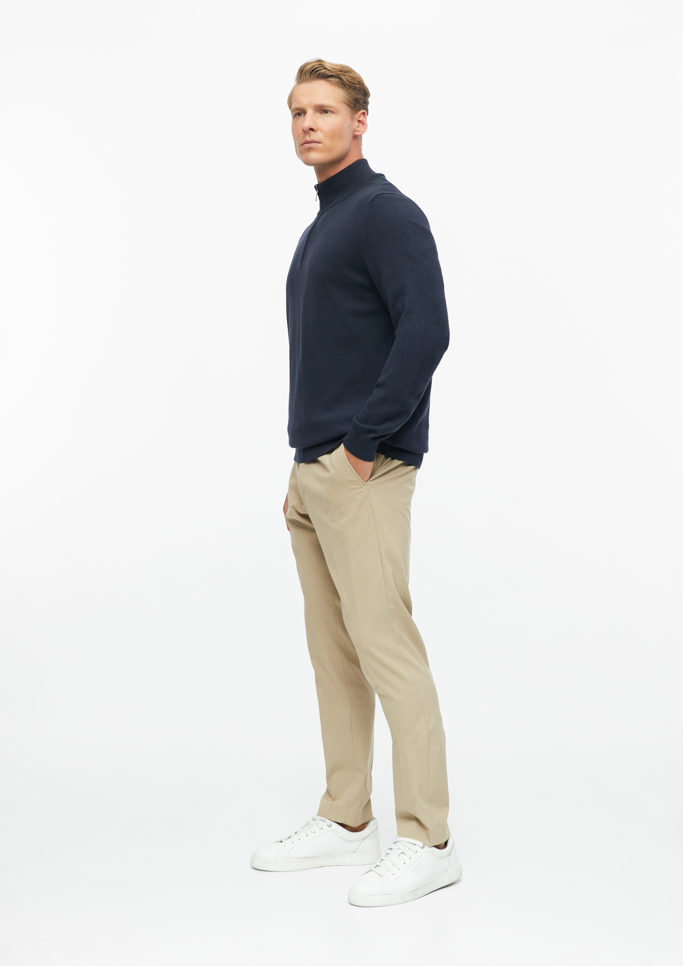 Hommes Pull en tricot en bleu de s.Oliver BLACK LABEL