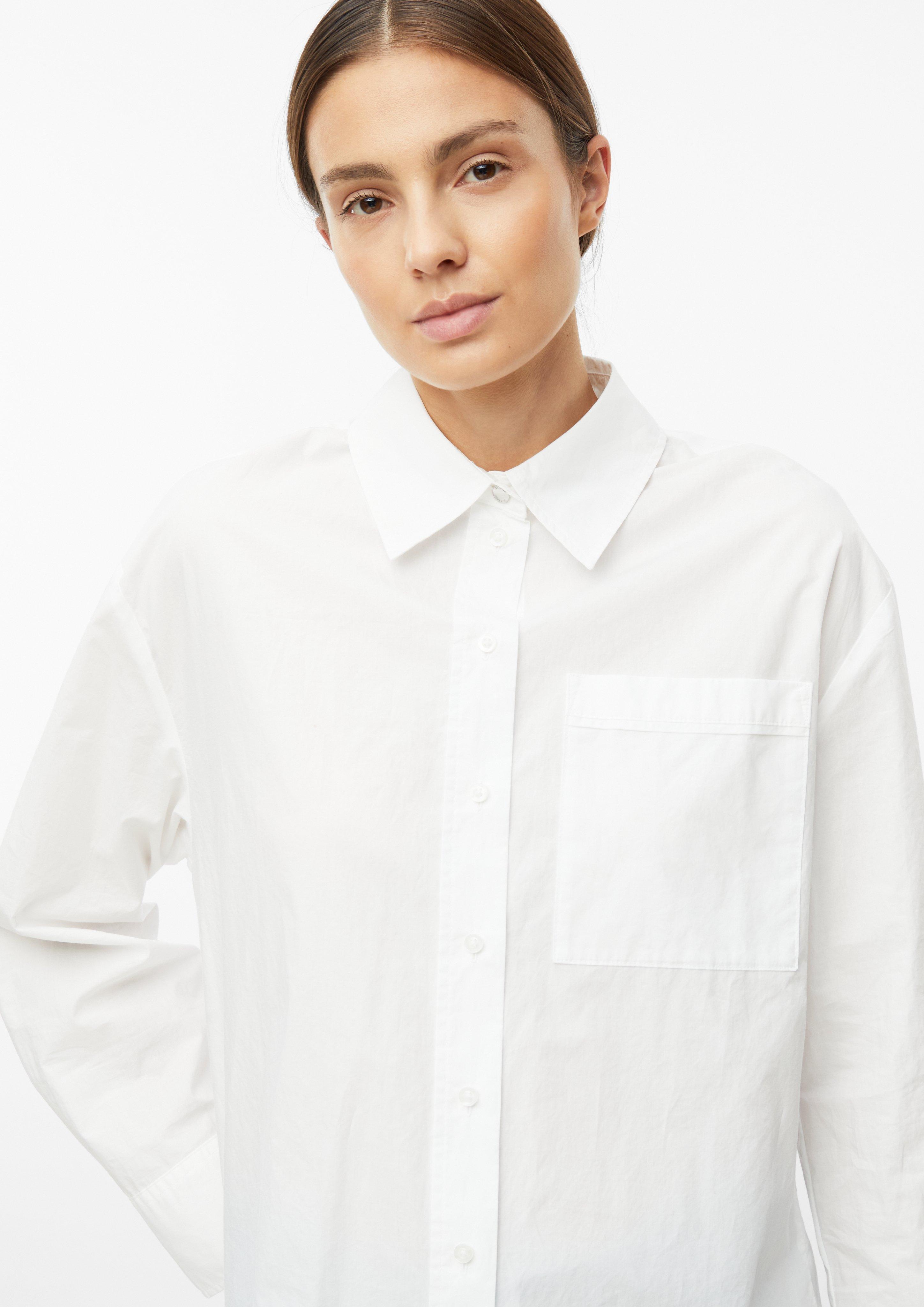 Damen Poplin-Bluse mit Brusttasche in weiß von s.Oliver