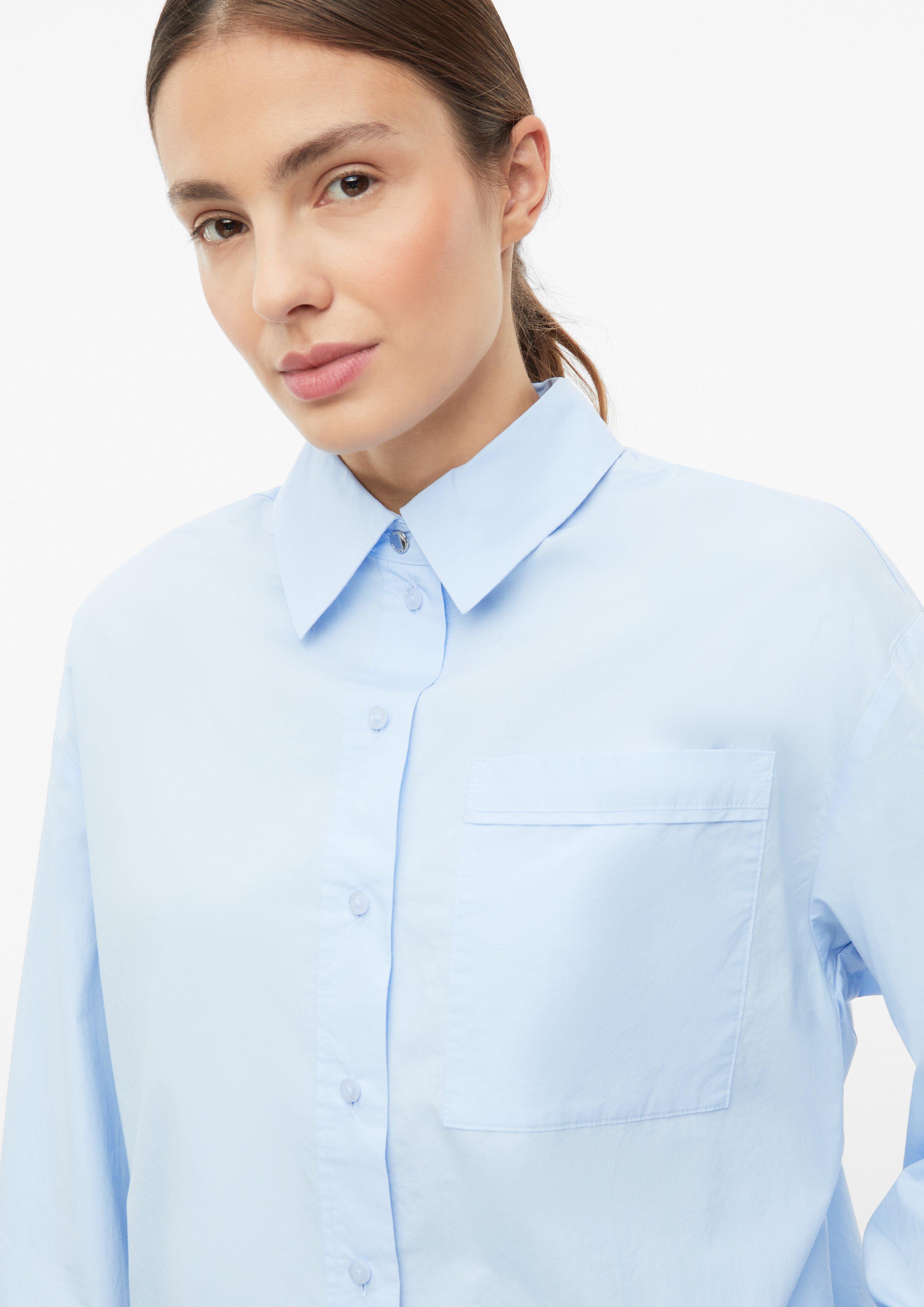 Femmes Chemisier en popeline avec poche poitrine en bleu de s.Oliver