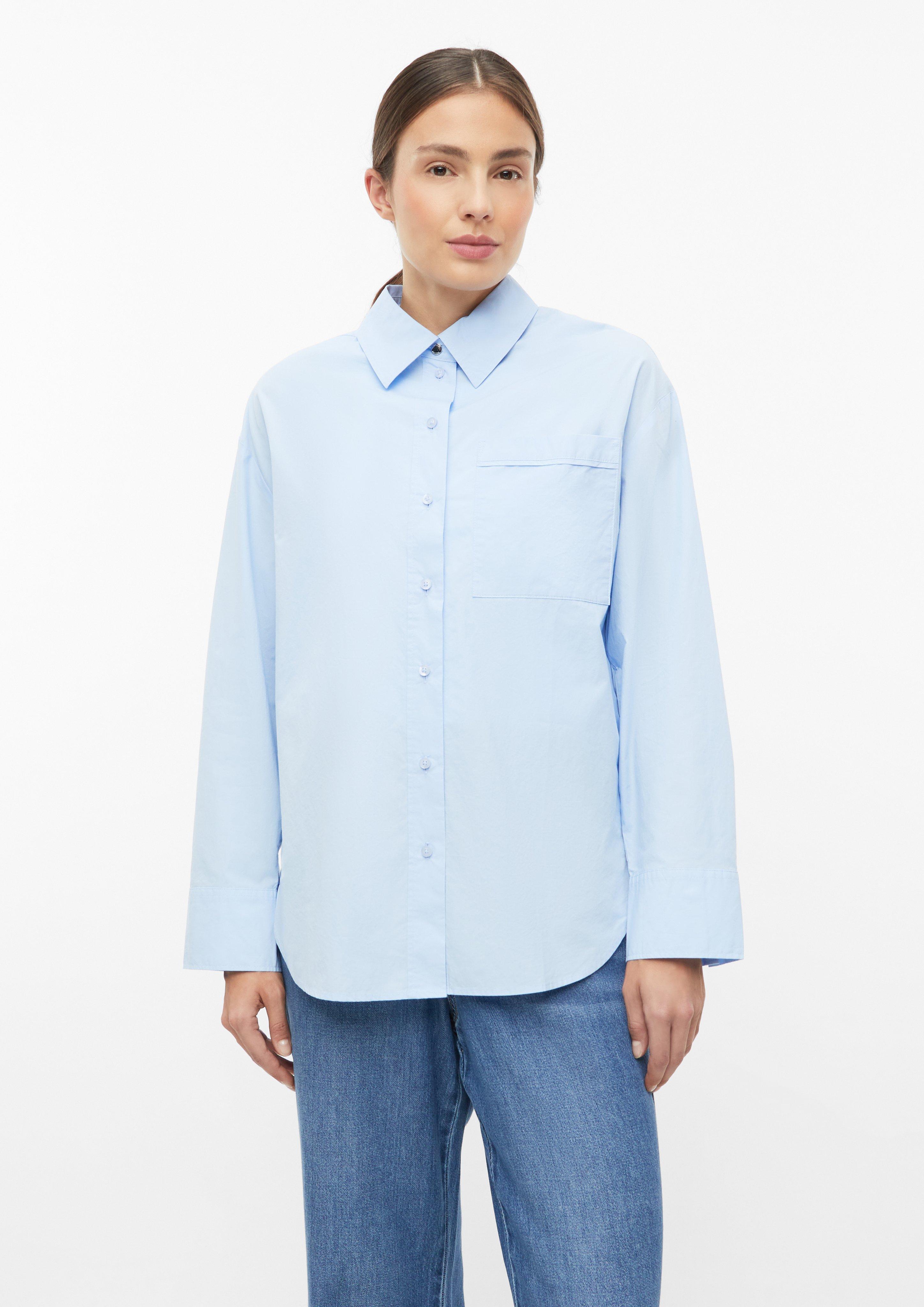 Femmes Chemisier en popeline avec poche poitrine en bleu de s.Oliver