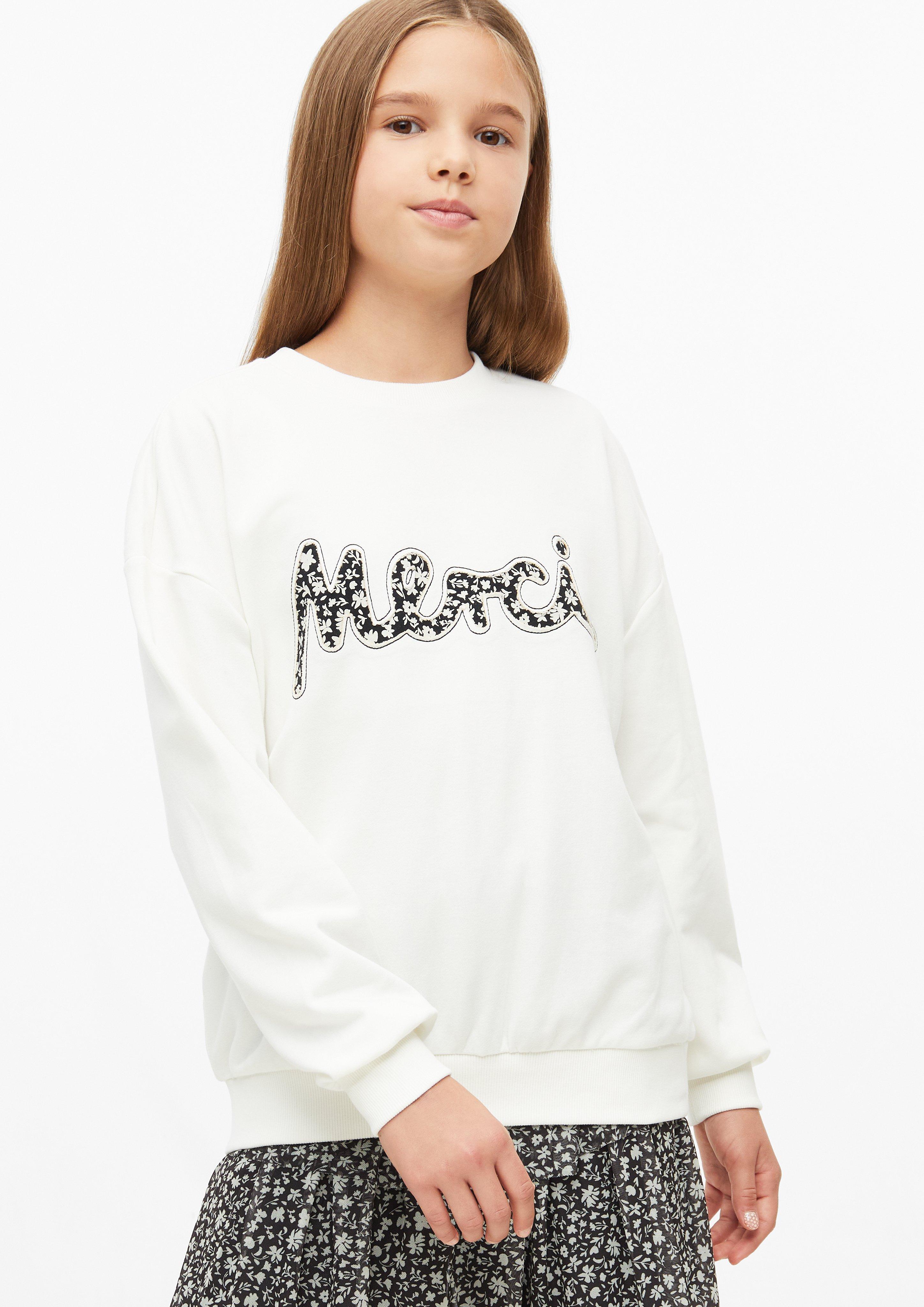 Dzieci Bluza oversize z aplikacją w kolorze kremowy od s.Oliver