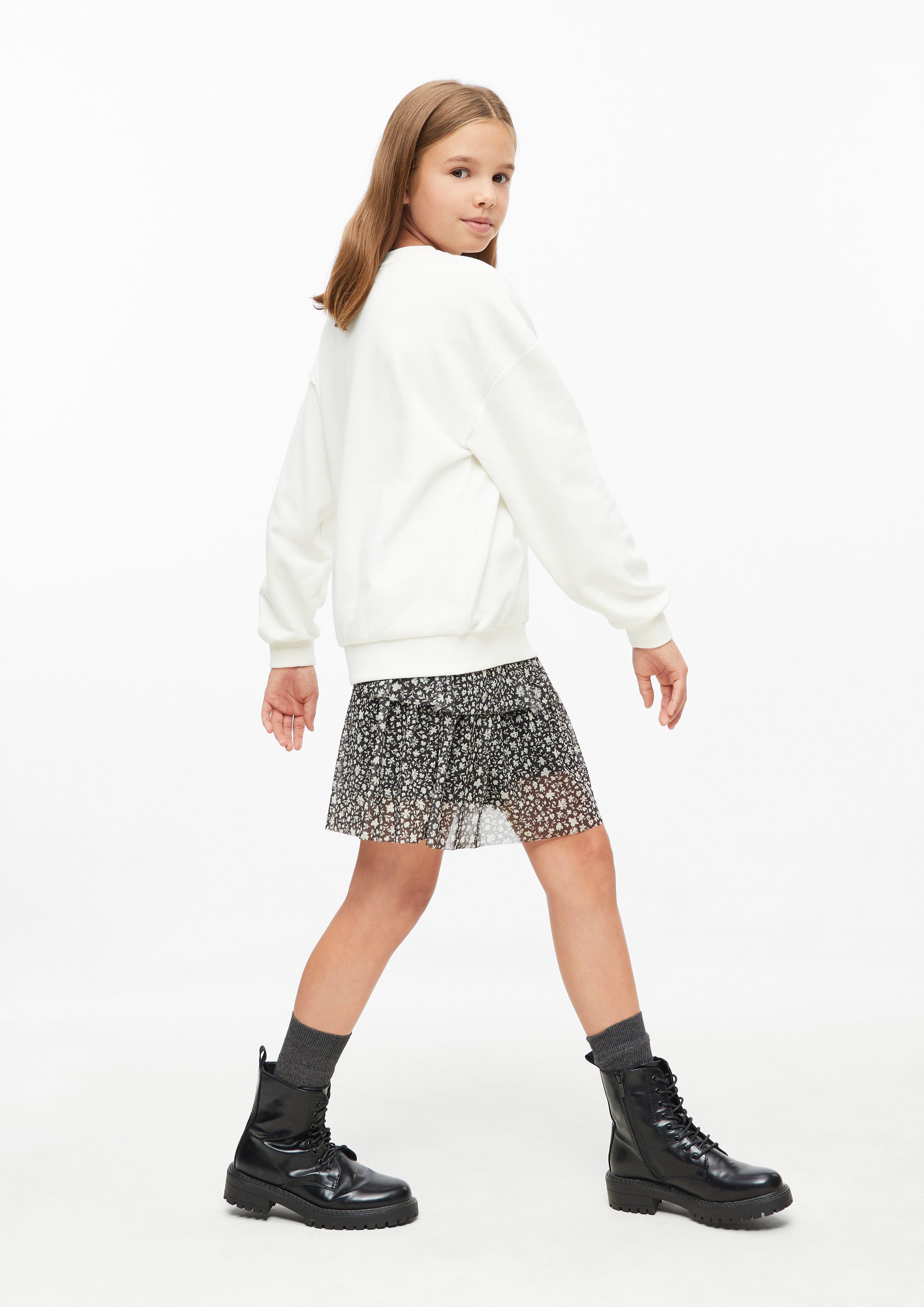 Dzieci Bluza oversize z aplikacją w kolorze kremowy od s.Oliver