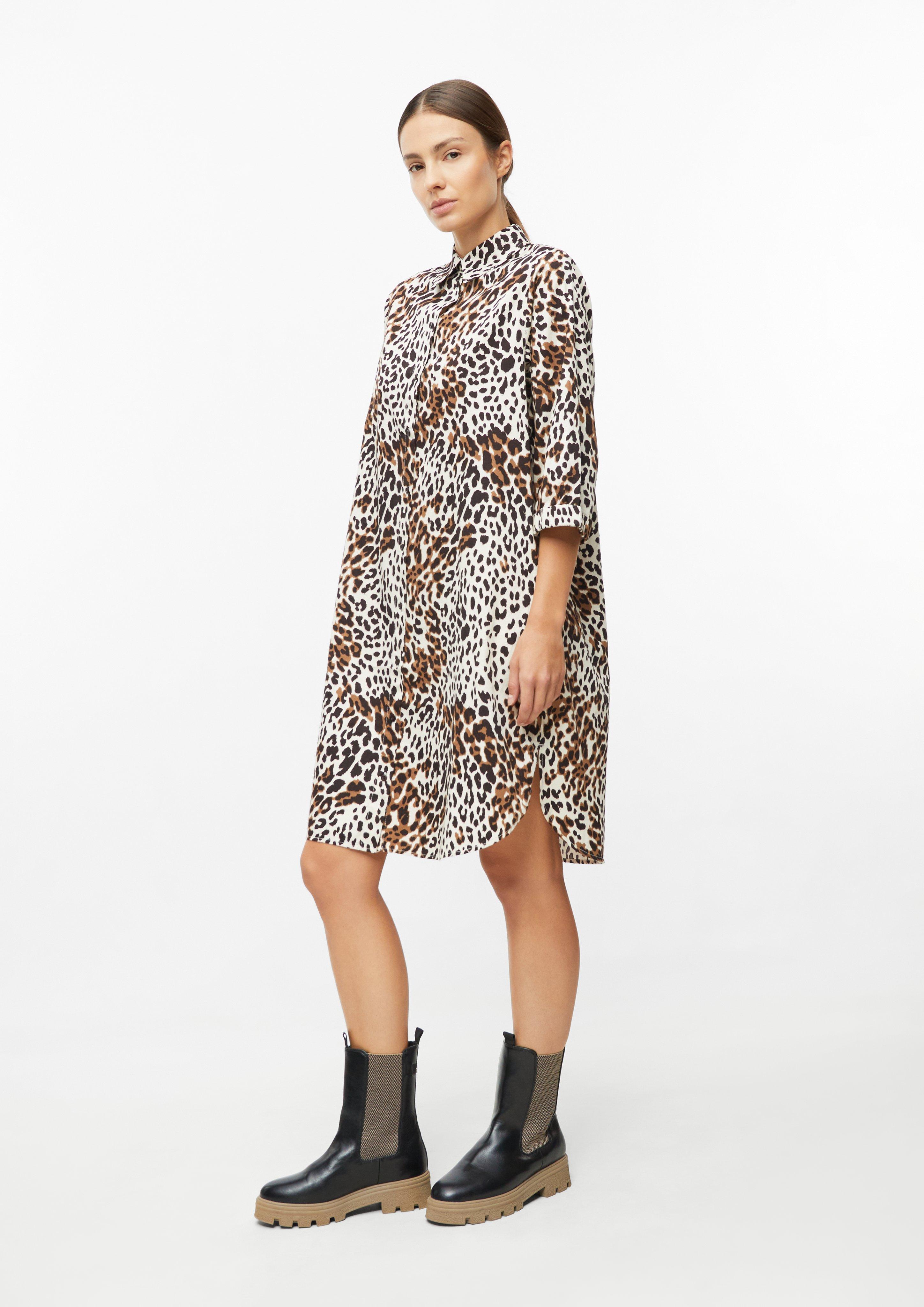 Dames Overhemdjurk met smockdetails in crème van s.Oliver