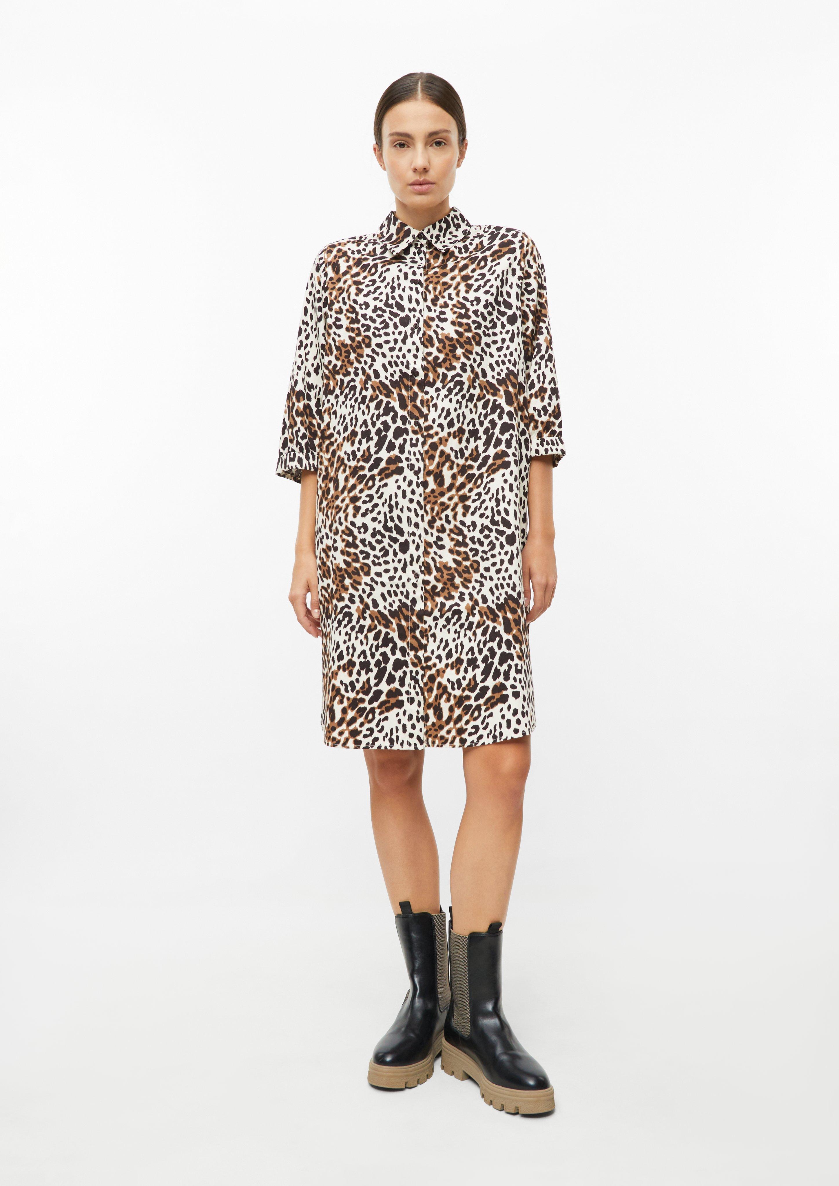 Dames Overhemdjurk met smockdetails in crème van s.Oliver