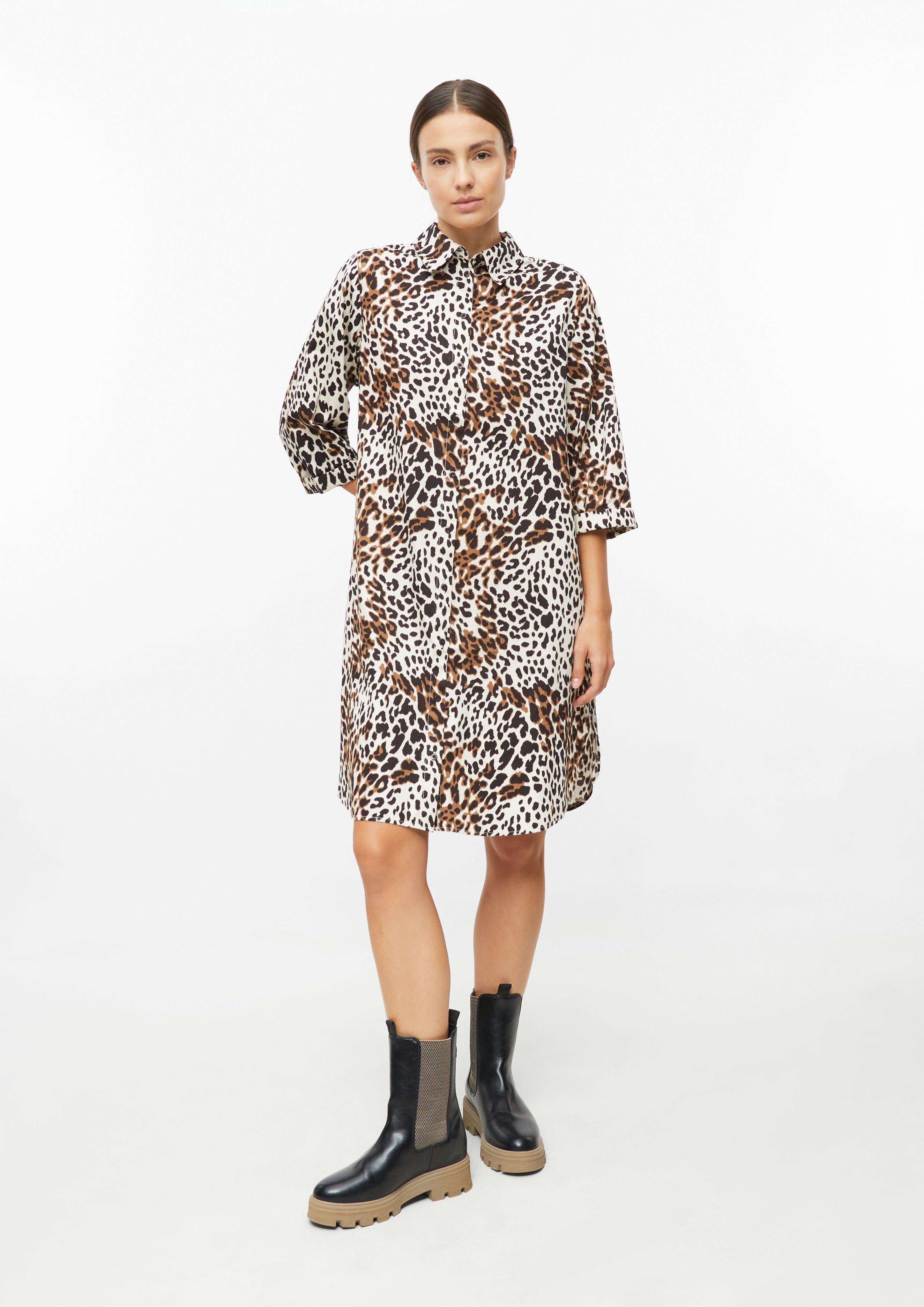 Dames Overhemdjurk met smockdetails in crème van s.Oliver