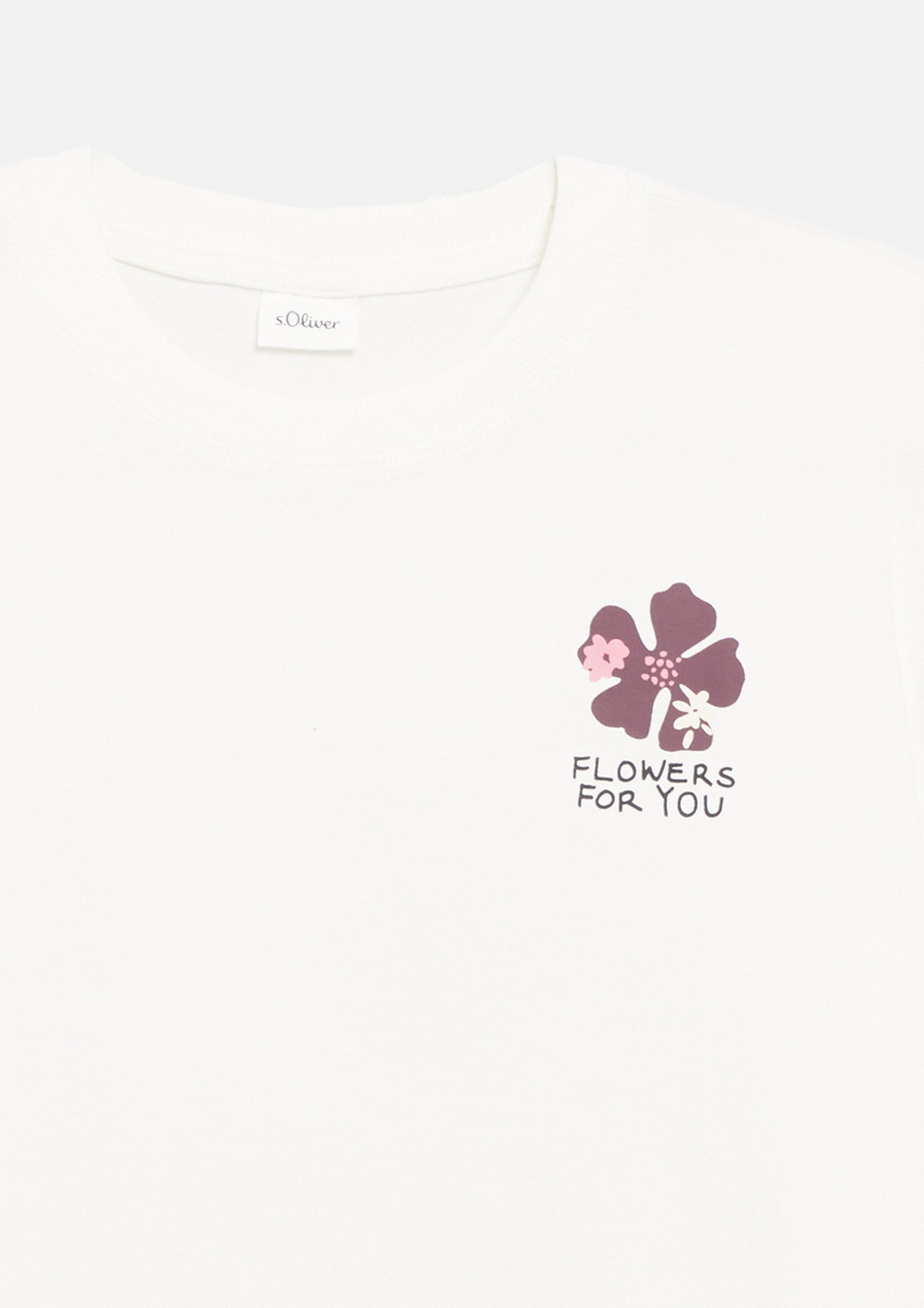 Kinder Oversize Printshirt in weiß von s.Oliver