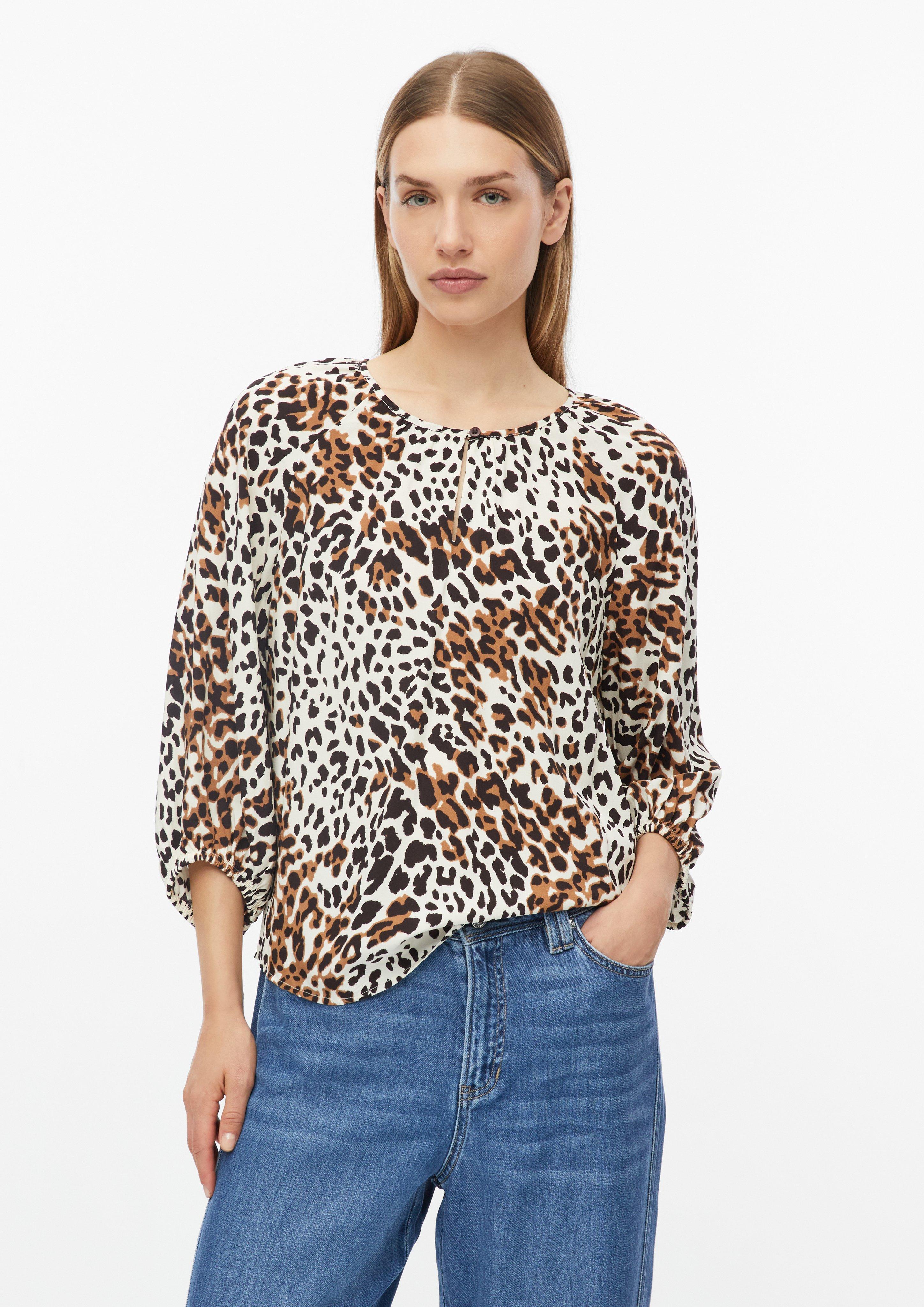Women Relaxed-fit blouse with an all-over print in nature by s.Oliver